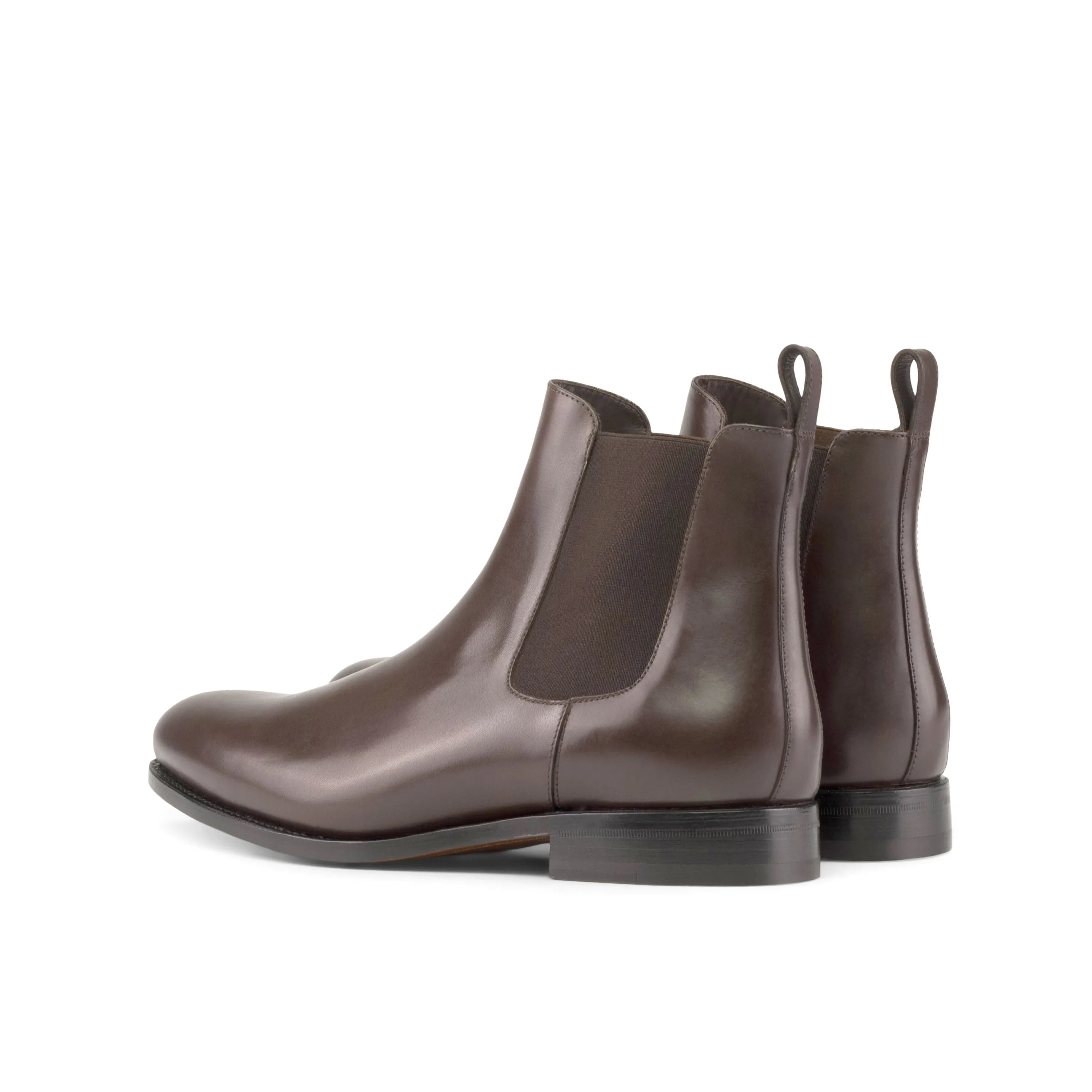 Brown leather Ettore Chelsea Boots, perfect for stylish fast lane professionals, ships in business days