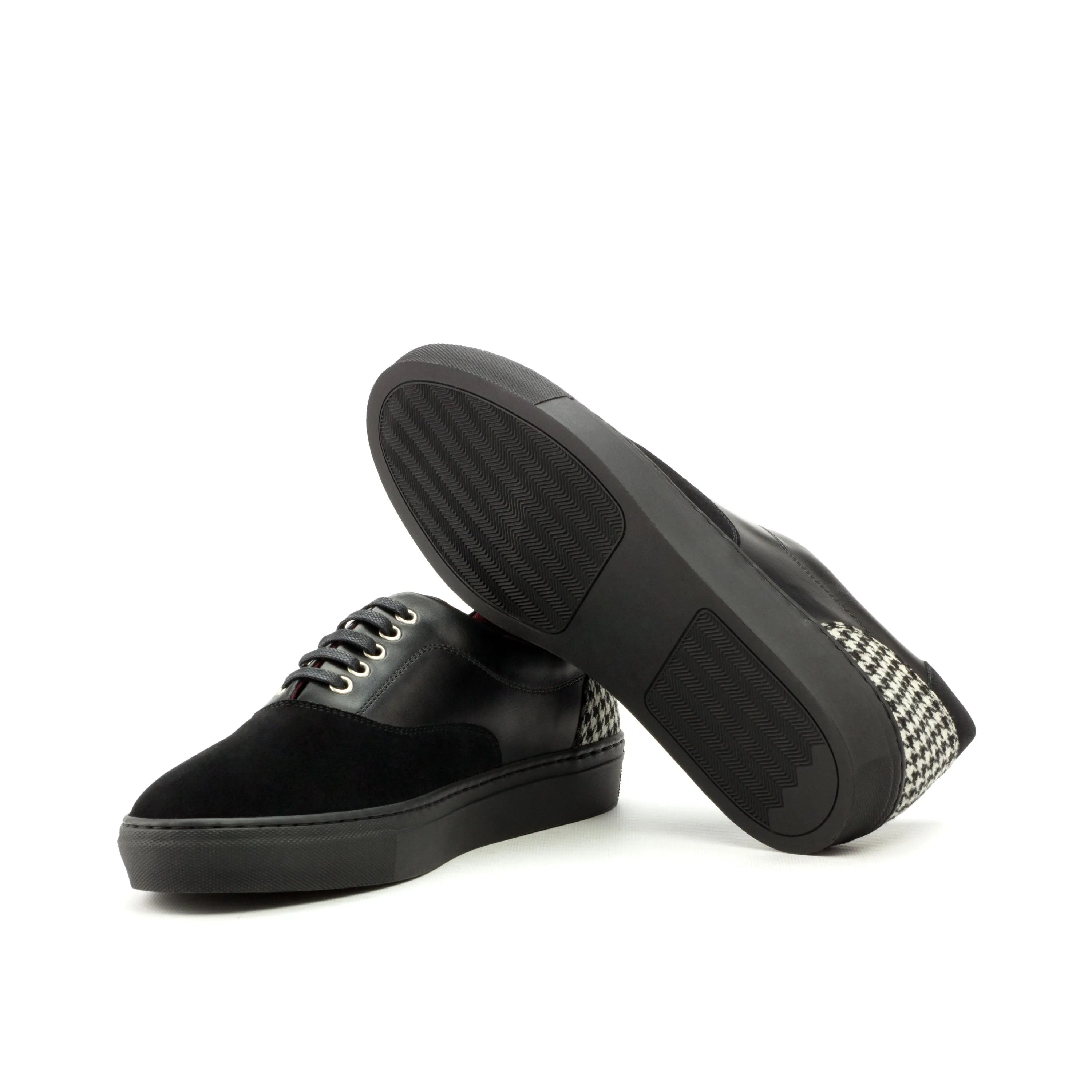 Black leather and suede Euphemia Top Sider Sneaker, ideal cupsole trainer for casual wear