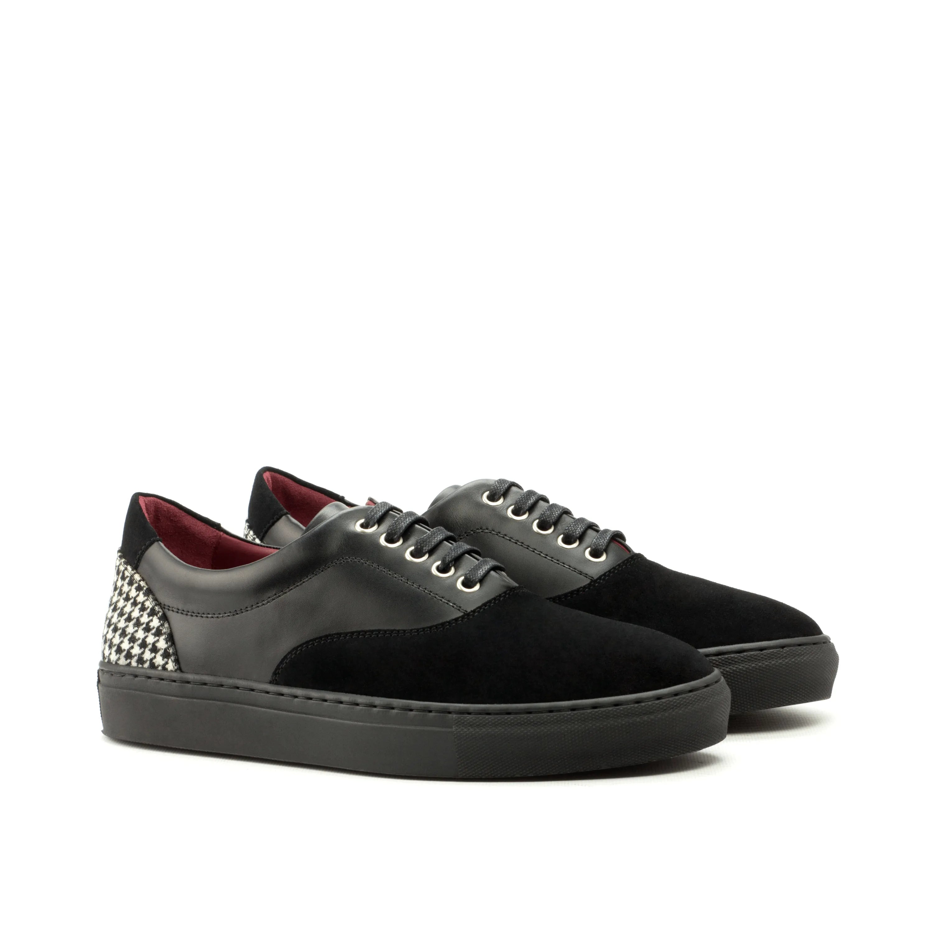 Black leather and suede Euphemia Top Sider sneaker, a stylish cupsole trainer
