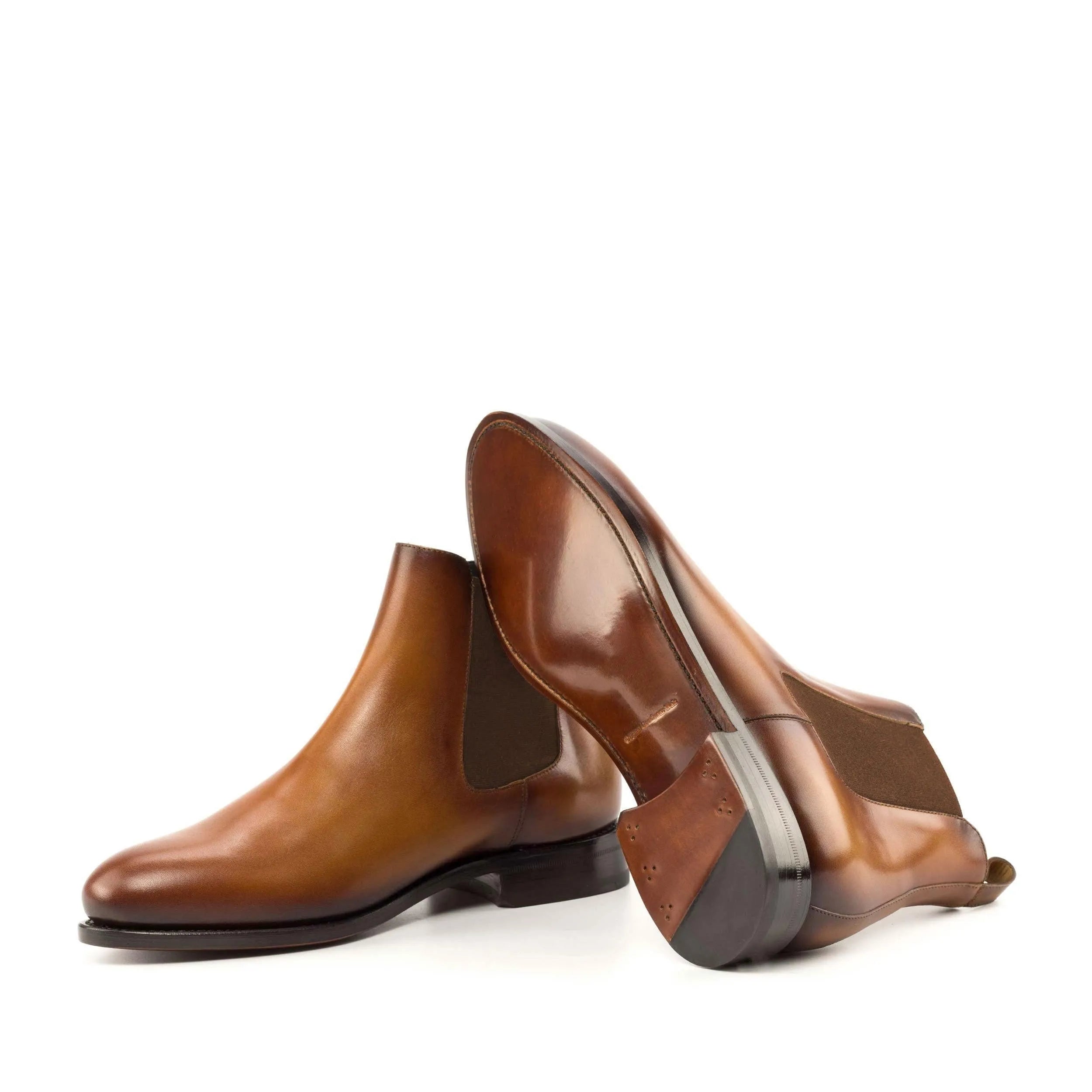 Elegant pair of brown leather Fando Chelsea Boots perfect for any fast lane occasion