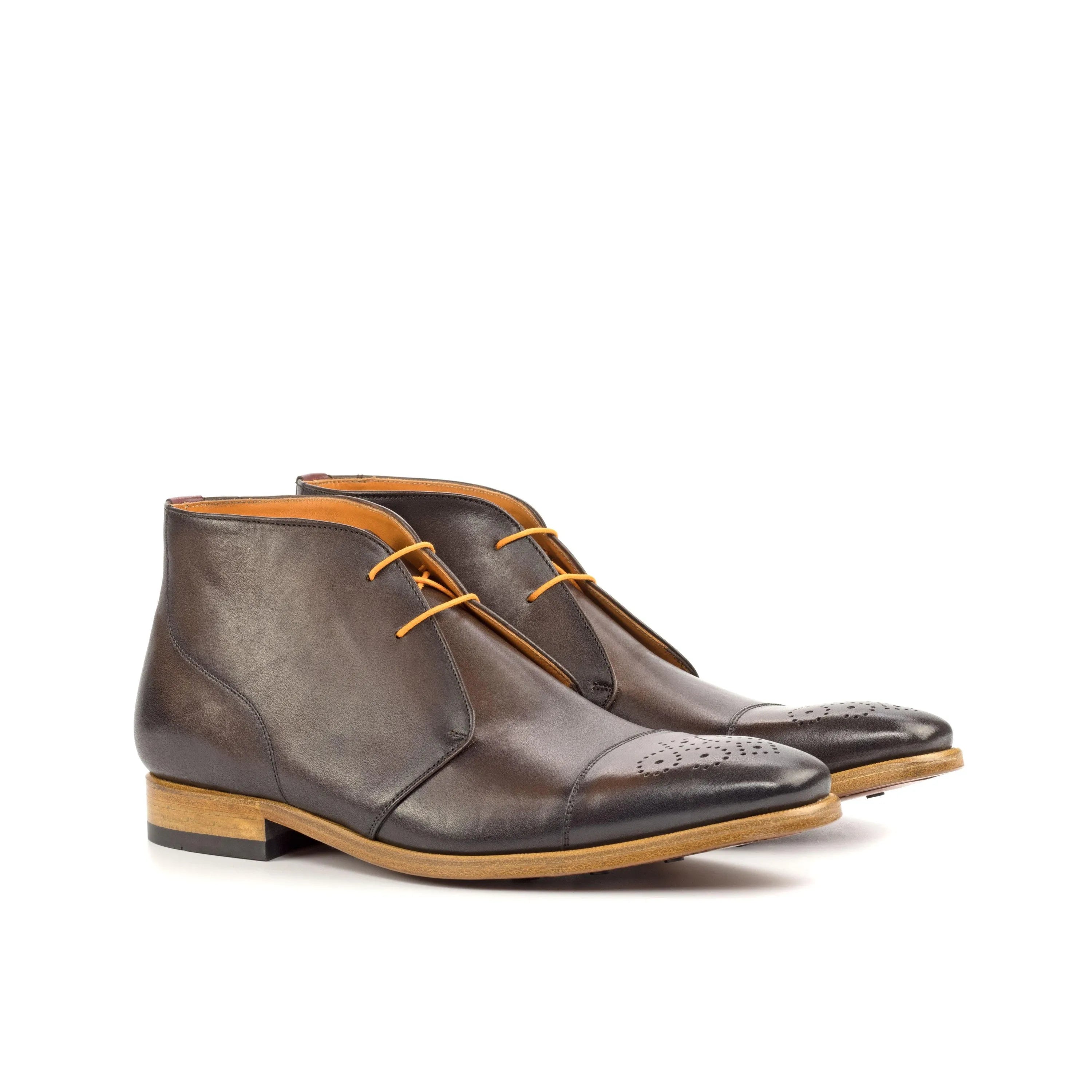 Brown leather Franko Chukka boots showcasing classic style and versatility