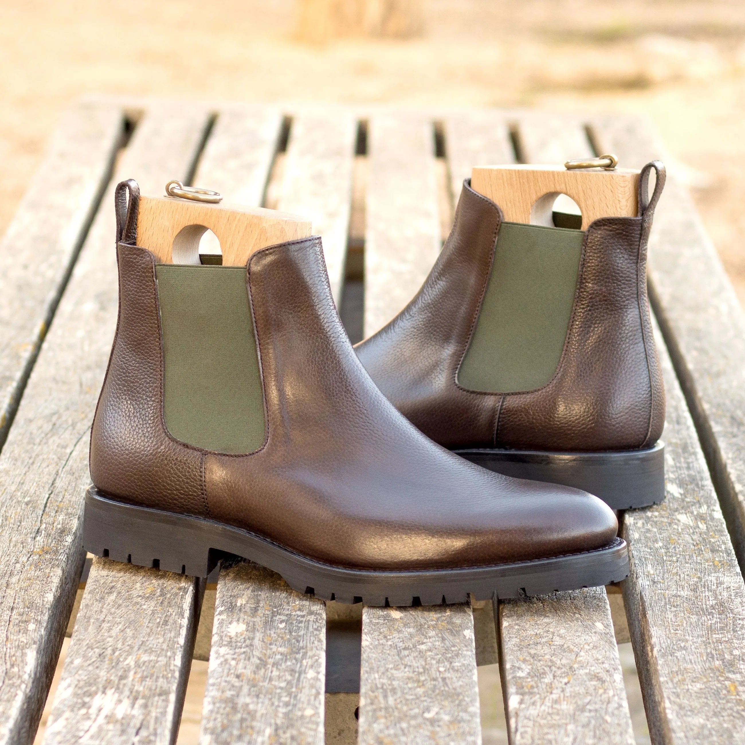 Brown leather Gallardo Chelsea Boots featuring a stylish and versatile design