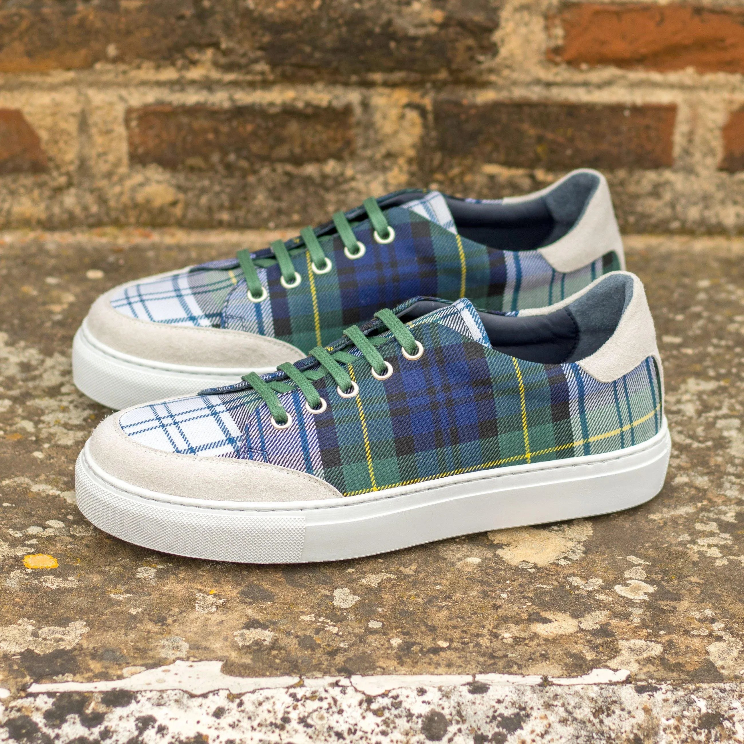 Plaid patterned Gavina Ladies Tennis Sneakers designed for stylish comfort in ladies tennis