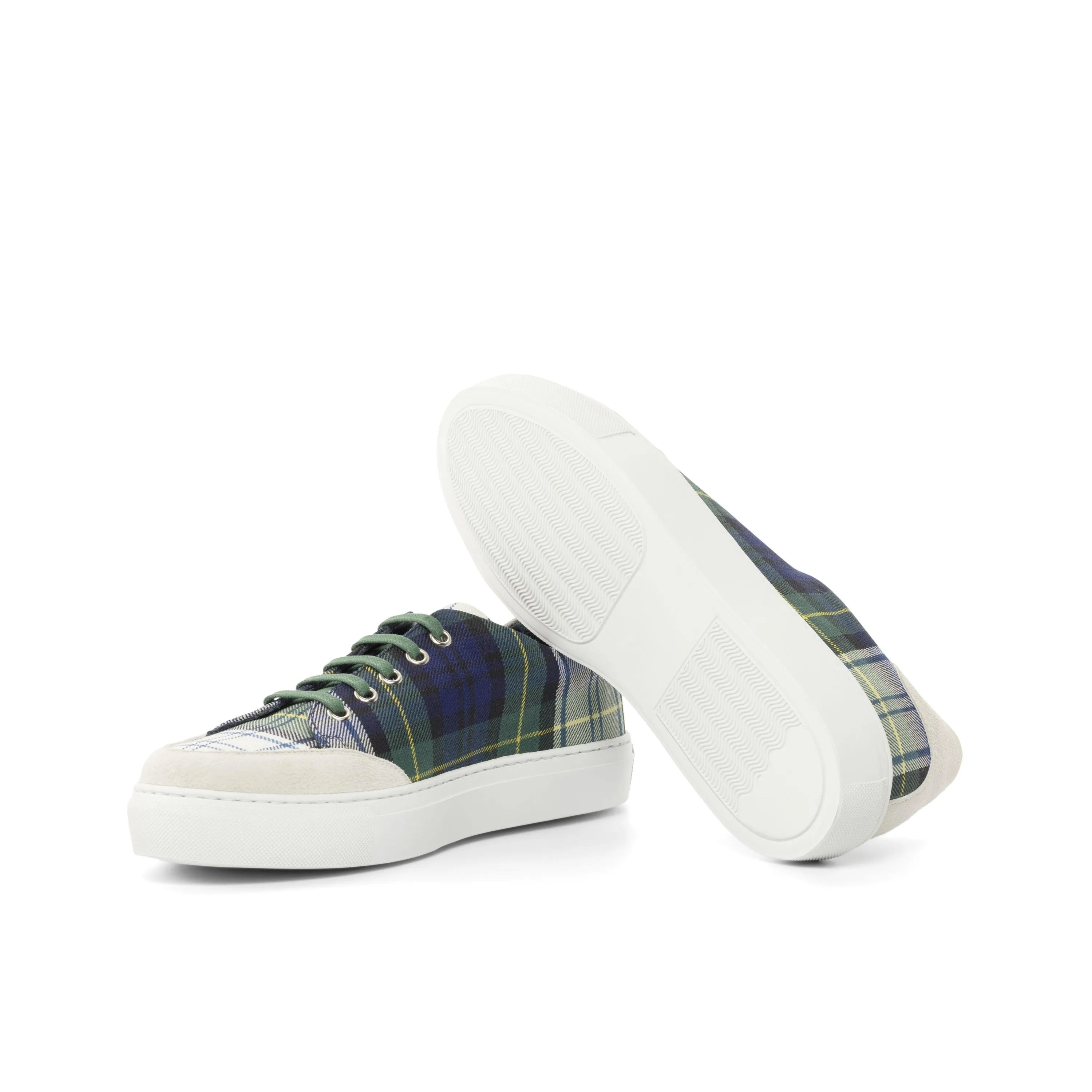 Plaid patterned canvas sneakers from Gavina Ladies Tennis for stylish comfort
