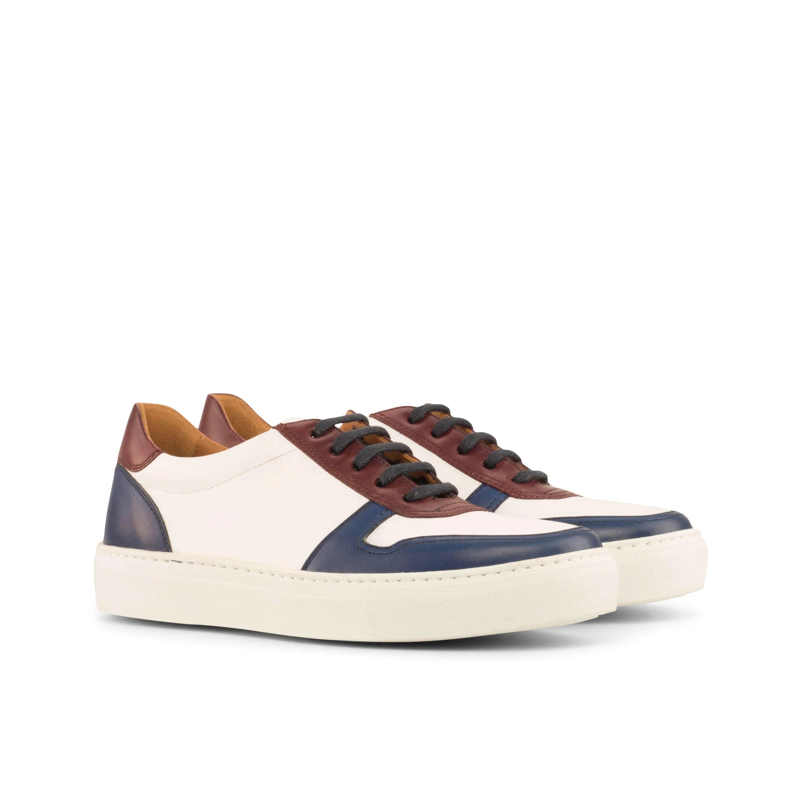 Stylish Georgia Ladies Trainer Sneaker II in painted calf leather for elegant footwear