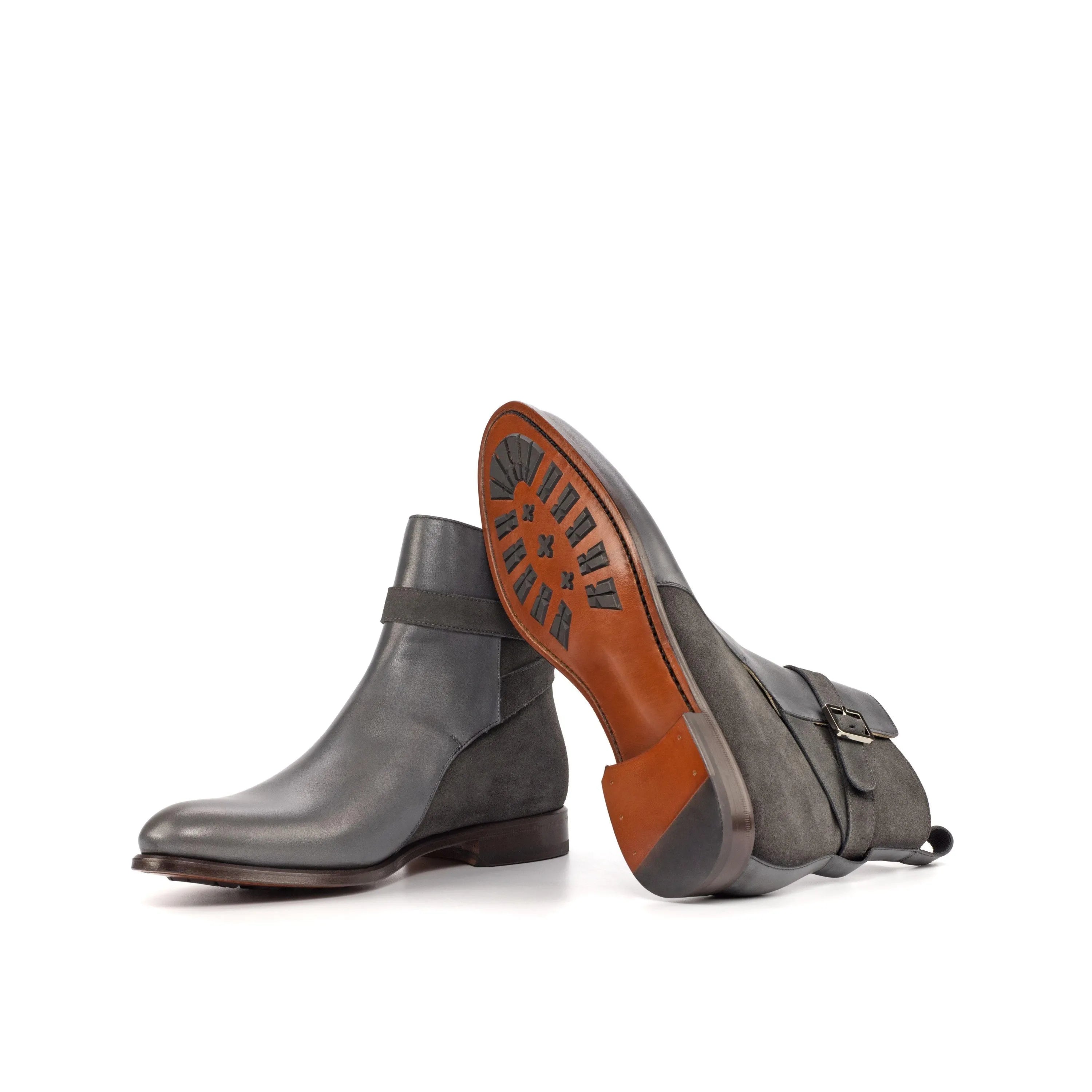 Gray leather Giliano Jodhpur Boots designed for style and comfort