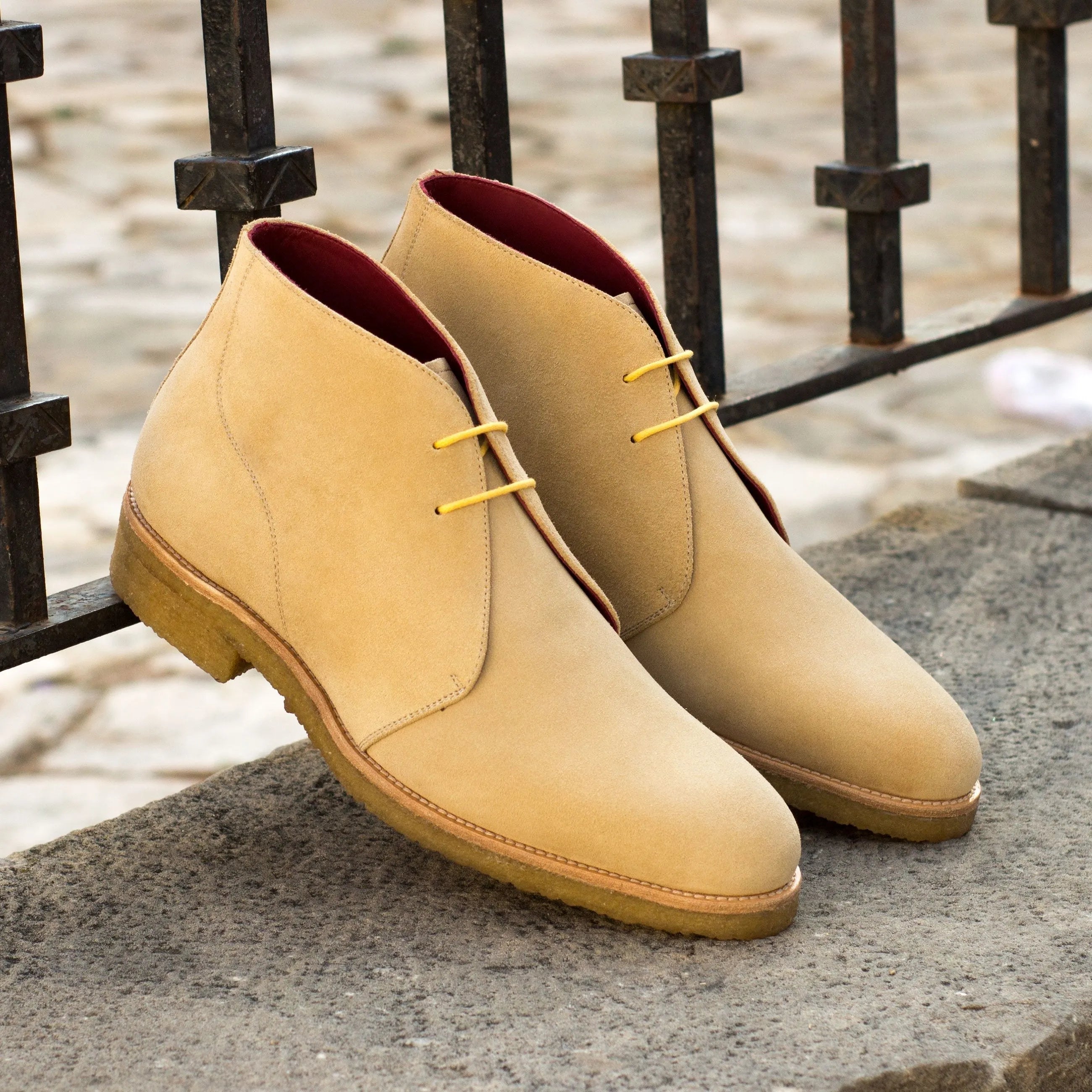 Tan suede Gmar Chukka boots showcasing stylish footwear for casual occasions