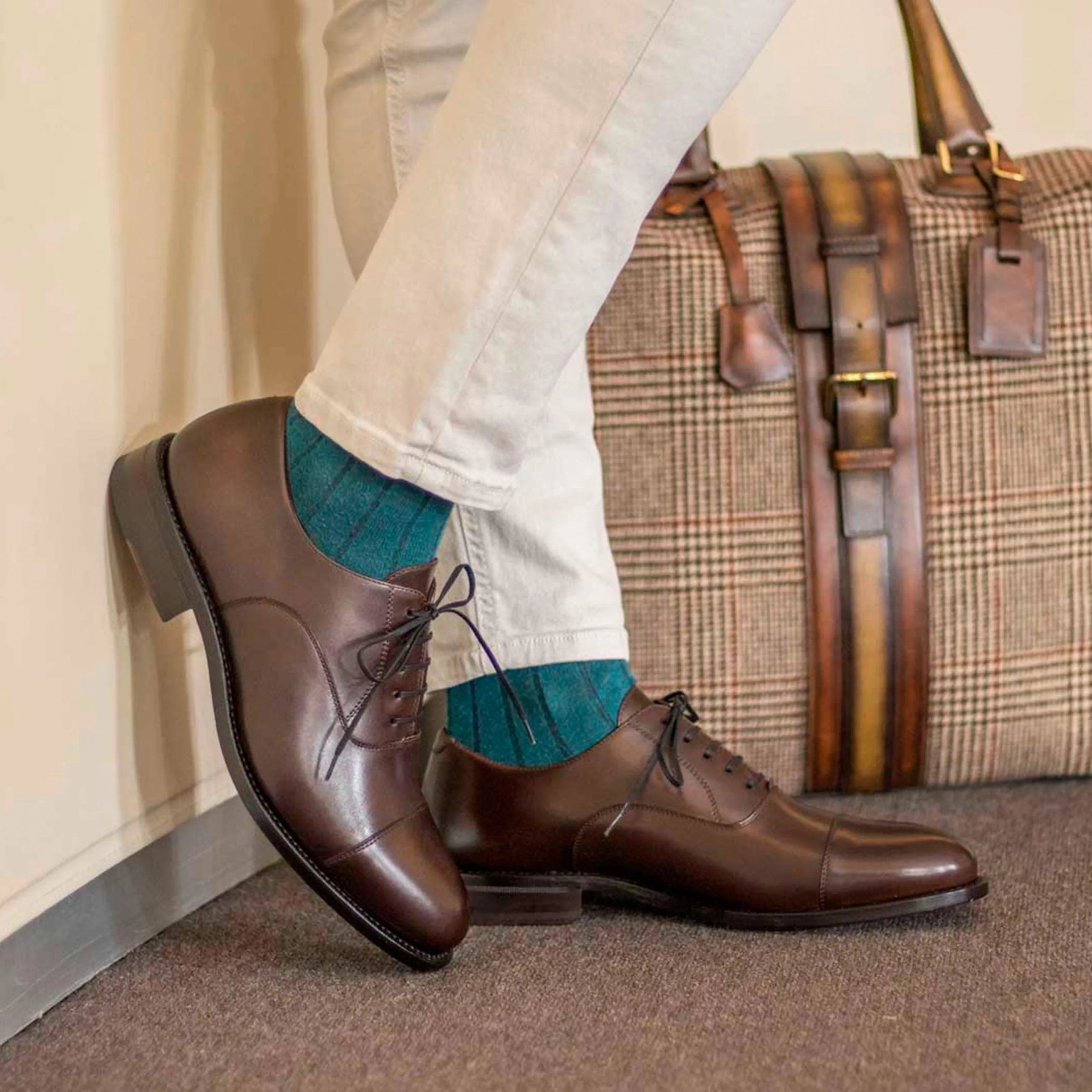 Brown leather Hildon Oxford shoes, perfect for enhancing your fast lane style