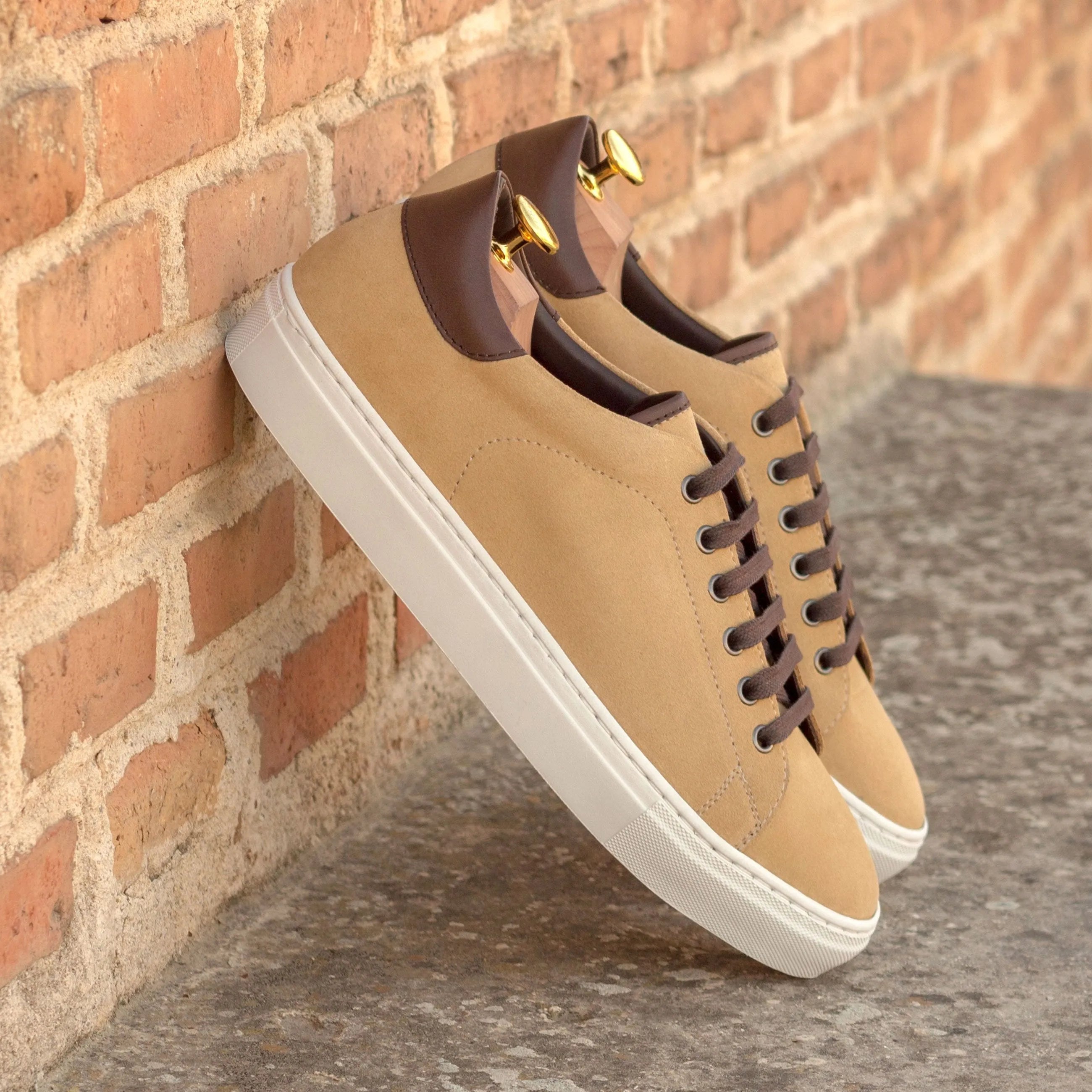 Tan leather Homer Trainer Sneaker with stylish brown accents for casual wear