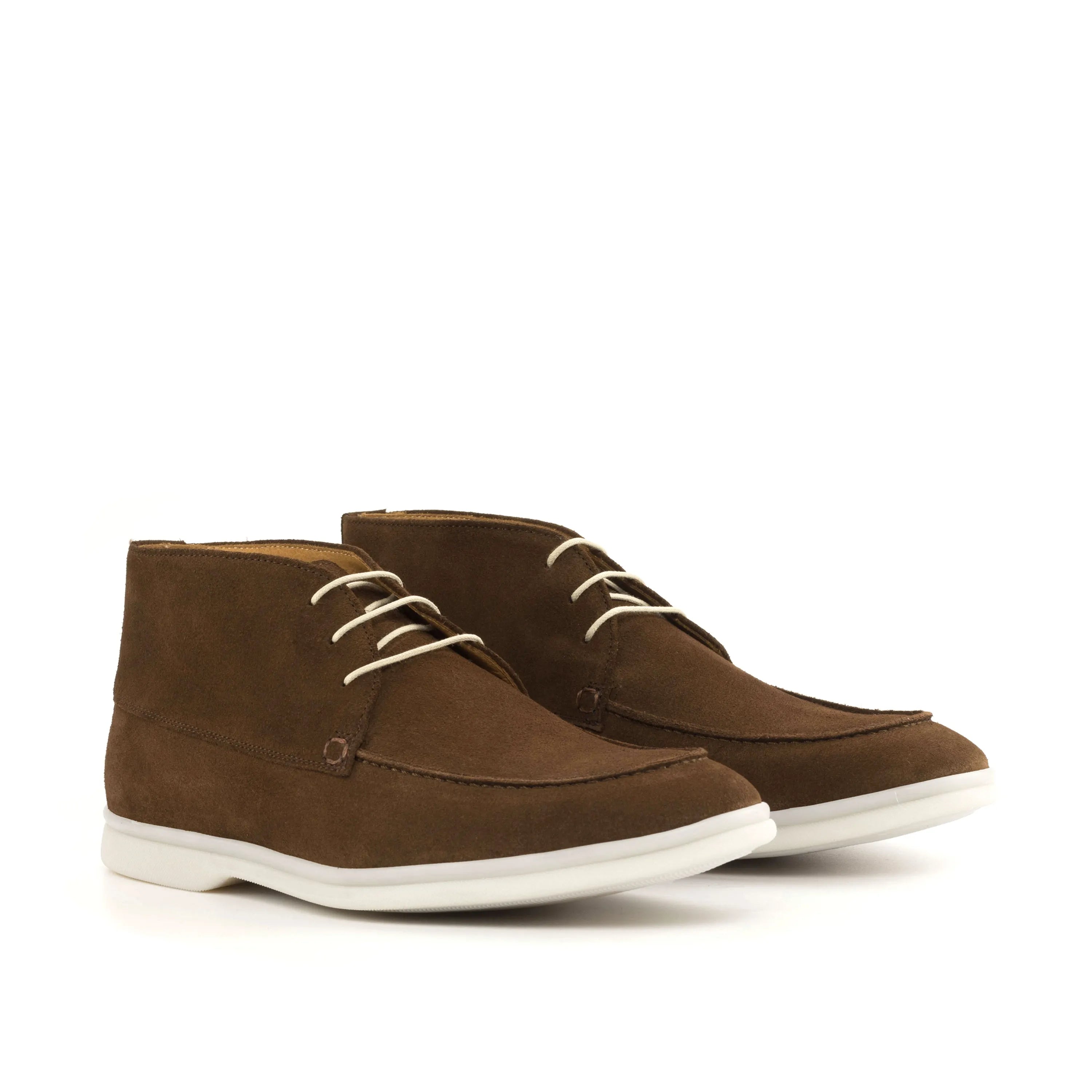 Brown leather Java Moc Flex Laced Boots II showcasing stylish moc flex laced design