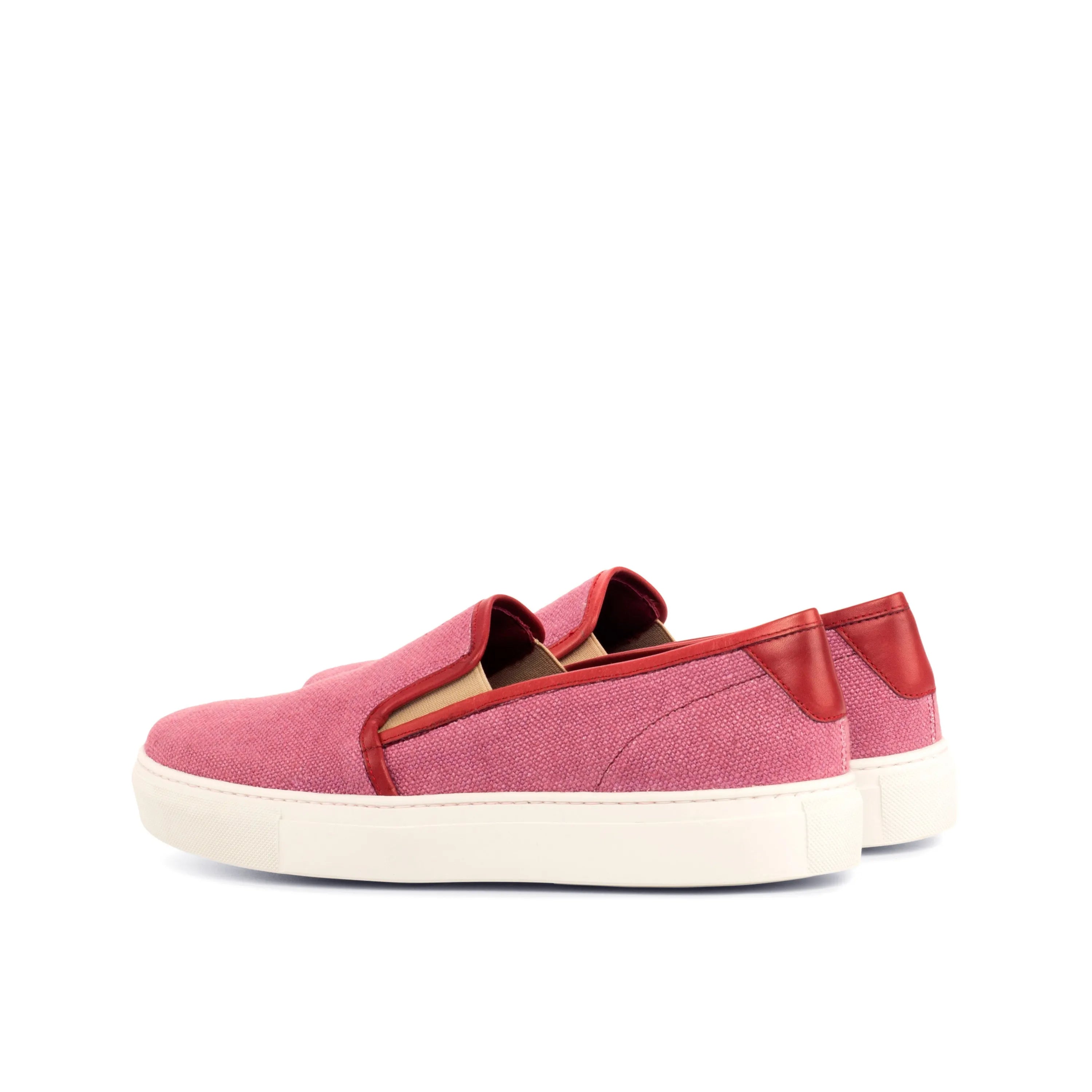 Pair of pink slip-on shoes from Jewlz91 Ladies Slipon Sneakers collection