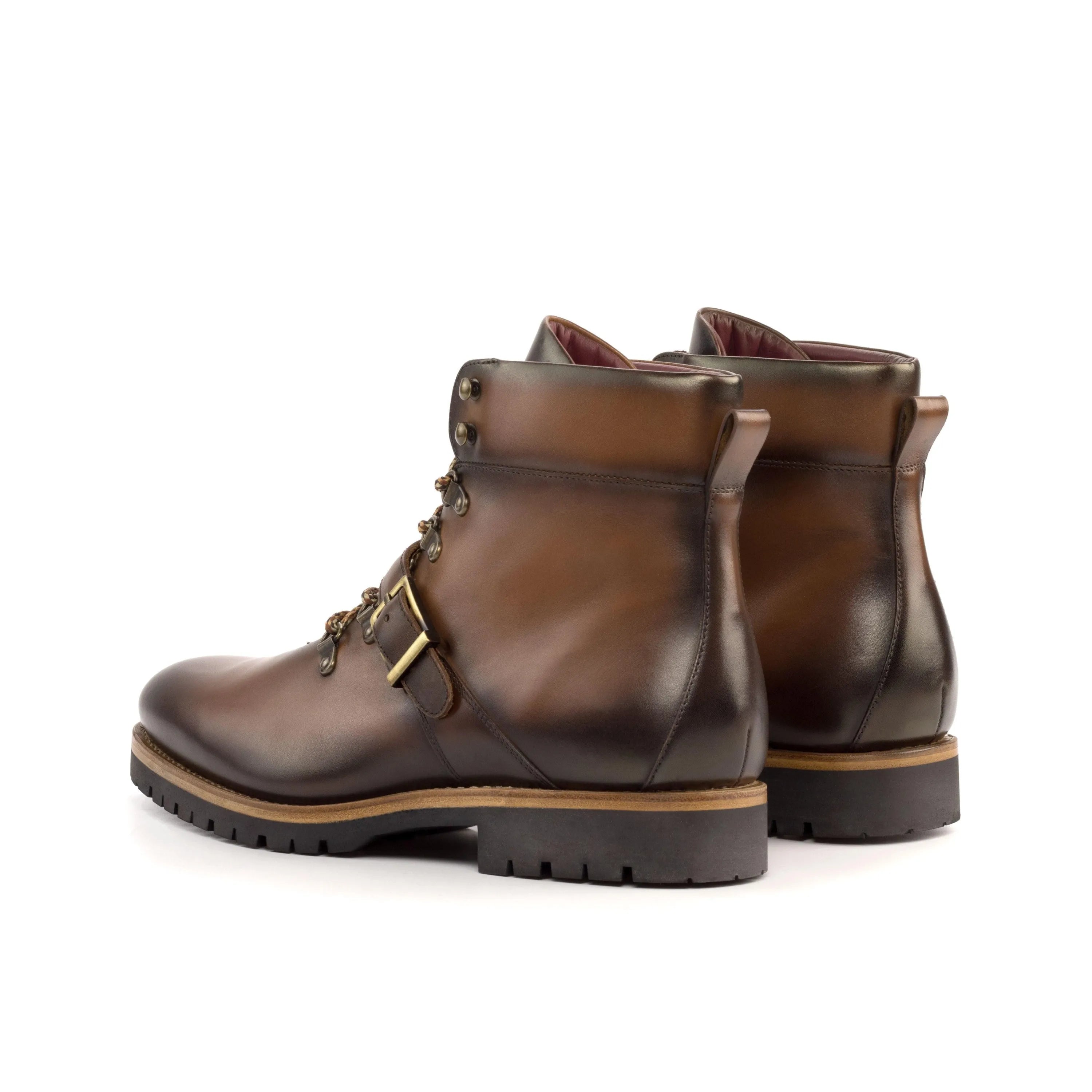 Brown leather hiking boots from K2, perfect luxury bespoke shoes for men