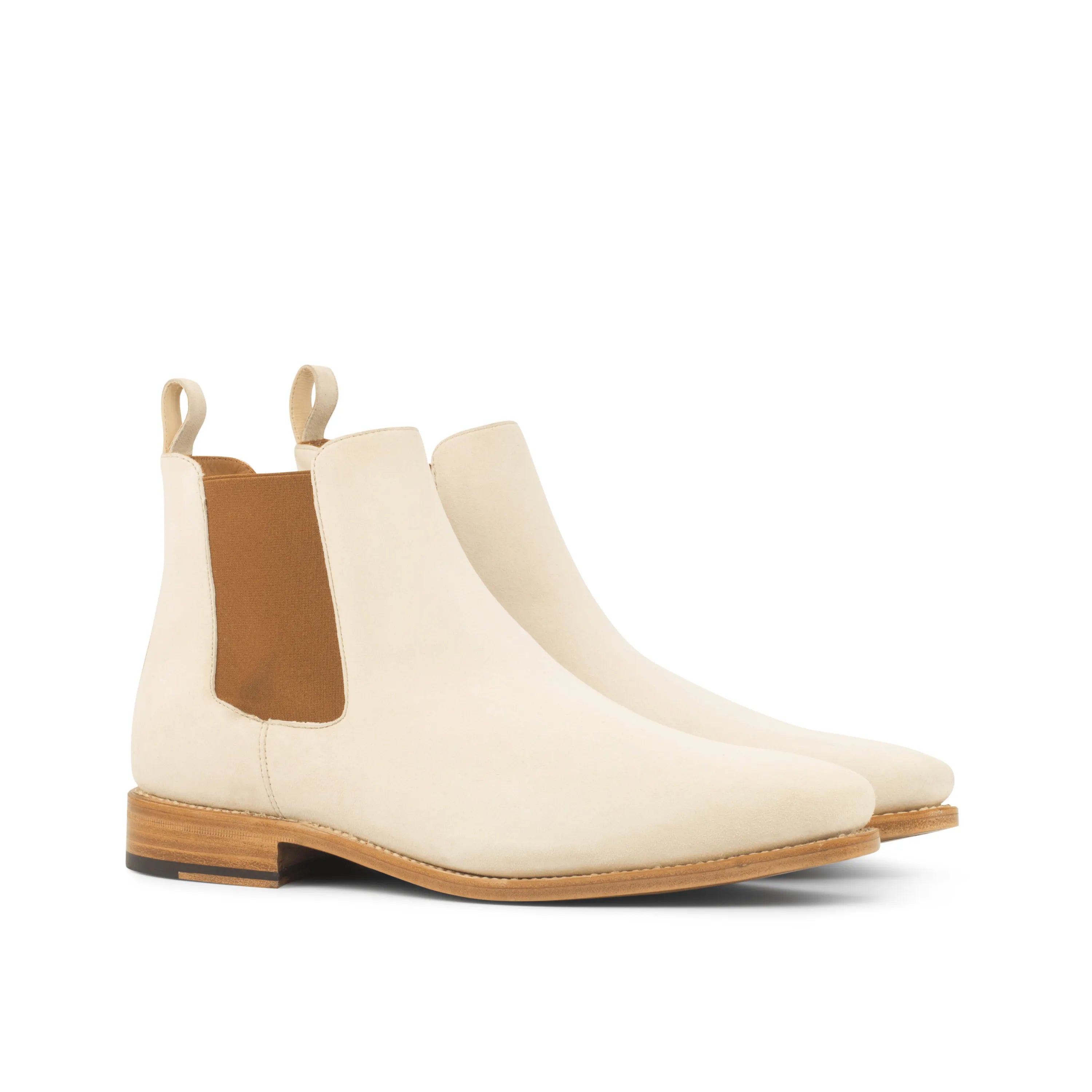 Cream-colored Kangee Chelsea Boot displayed elegantly for fashionable footwear choices
