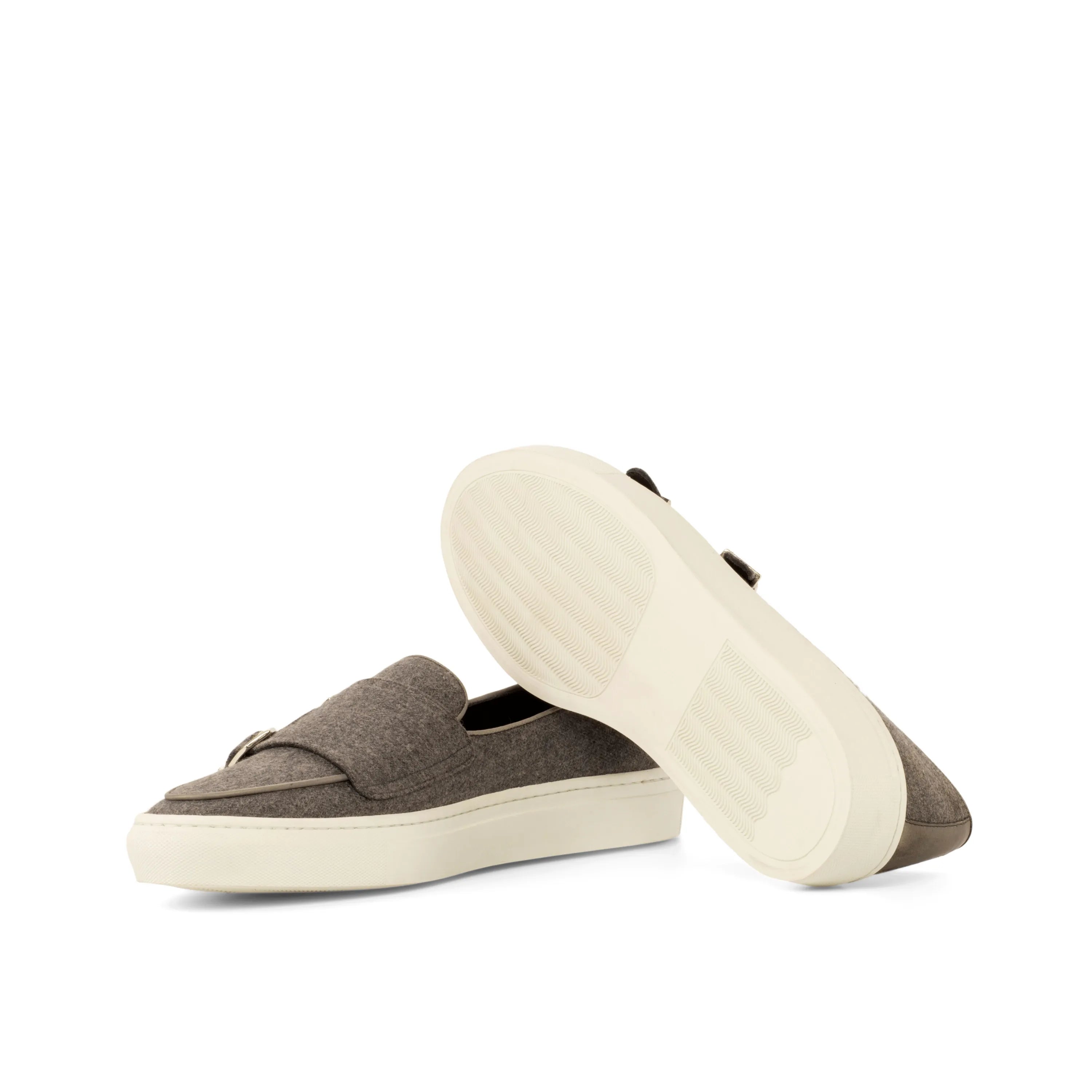 Gray slip-on Keme monk sneakers displayed on a neutral background for online shopping