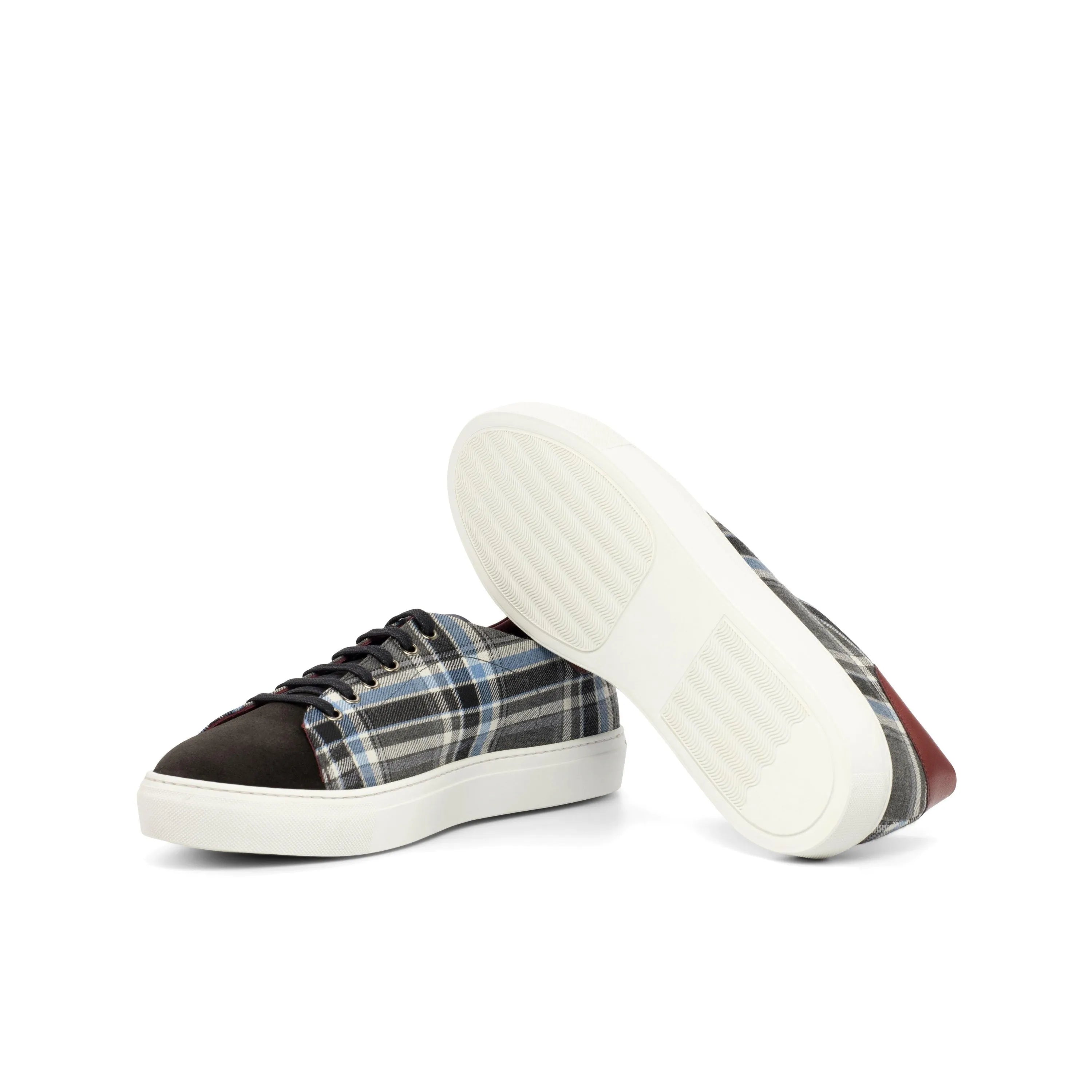 Plaid canvas sneakers showcasing the stylish Kevin Trainer Sneaker design
