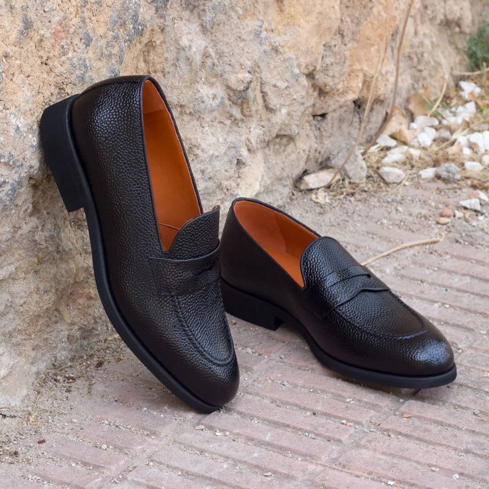 Pair of Lopez Loafers II made from calf leather in a traditional English design