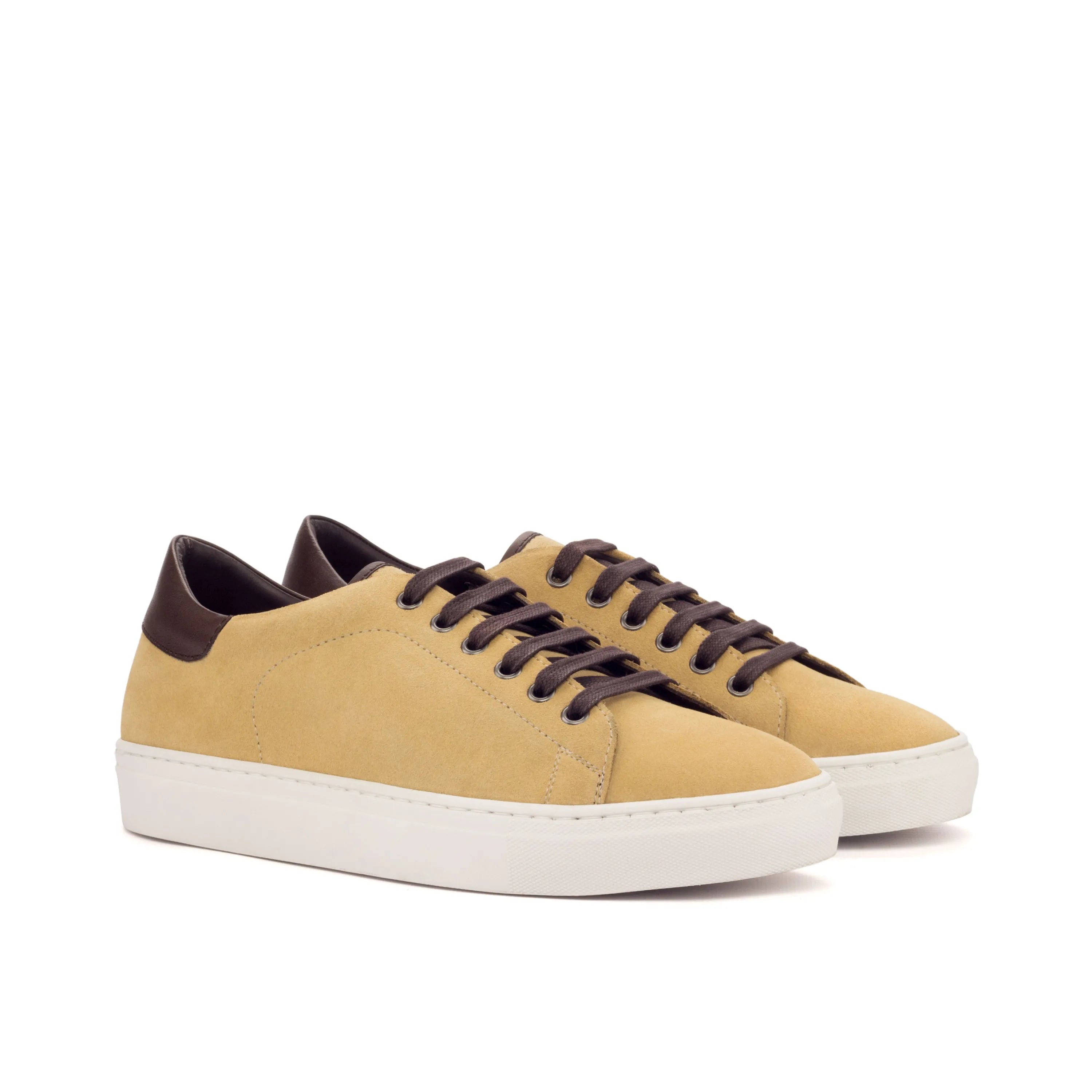 Tan leather Lordi Trainer Sneakers II with brown accents for stylish comfort