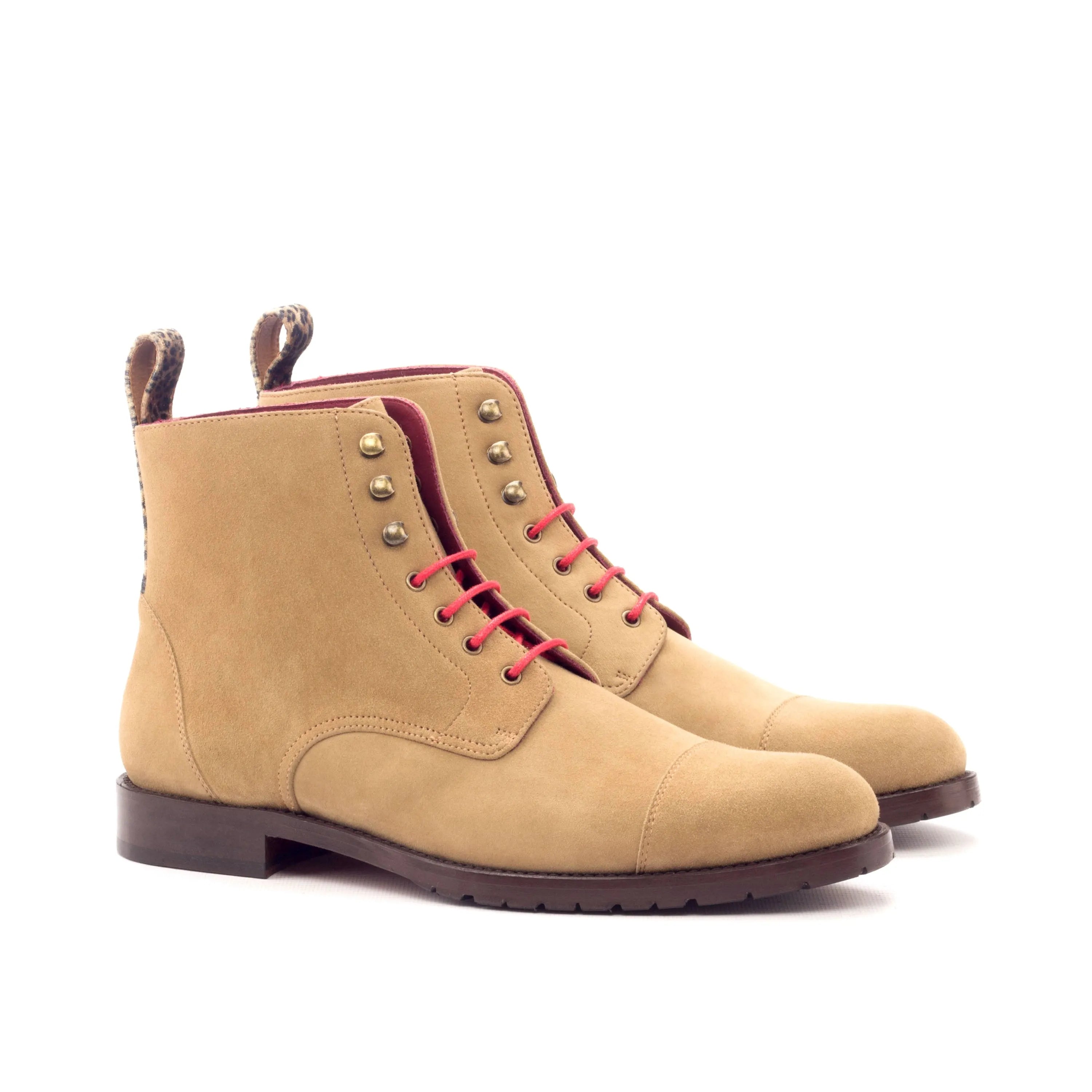 Tan leather Lorrain Ladies Captoe boots showcasing elegant captoe design and style