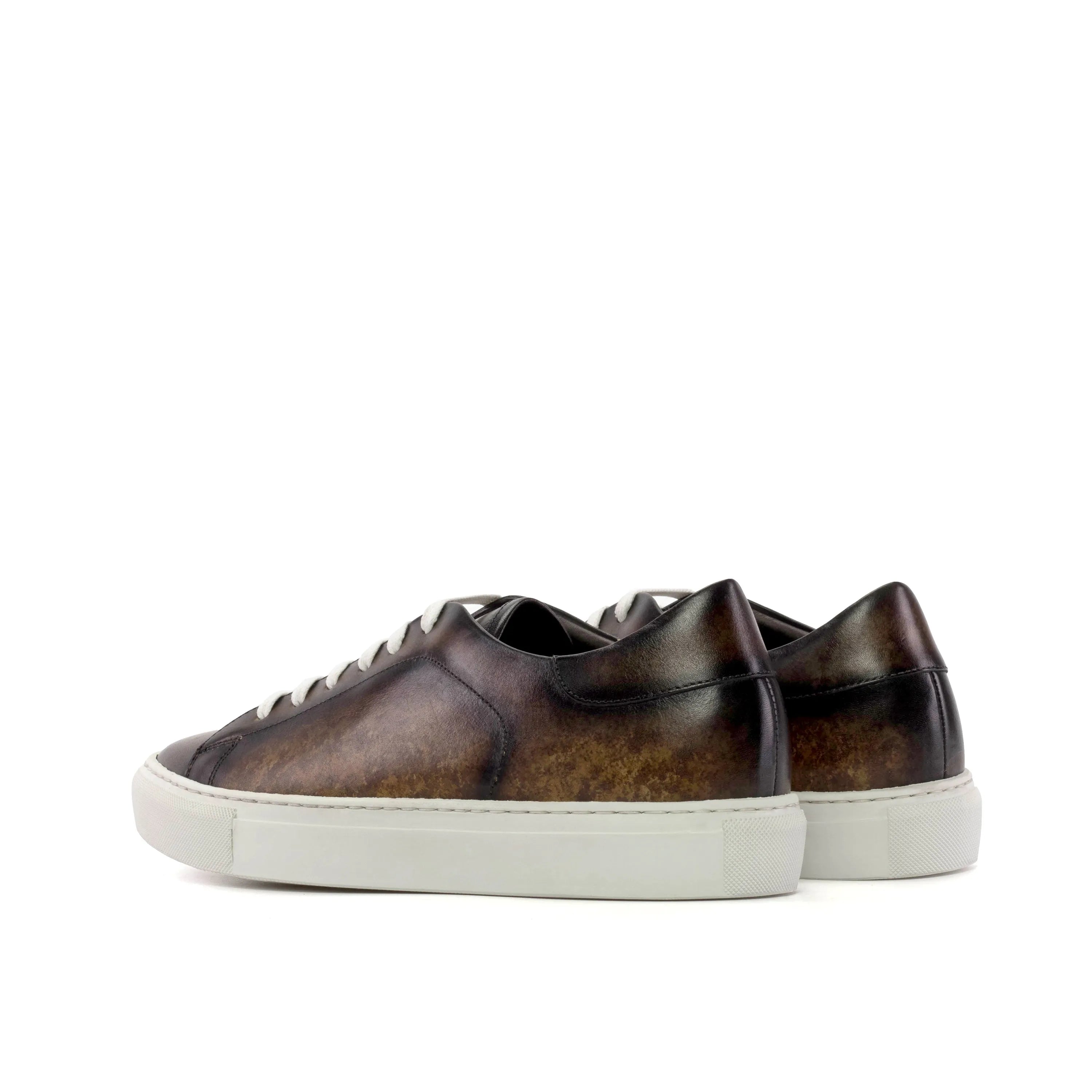 Leather Luminous Trainer Patina Sneakers with white cupsole for stylish comfort