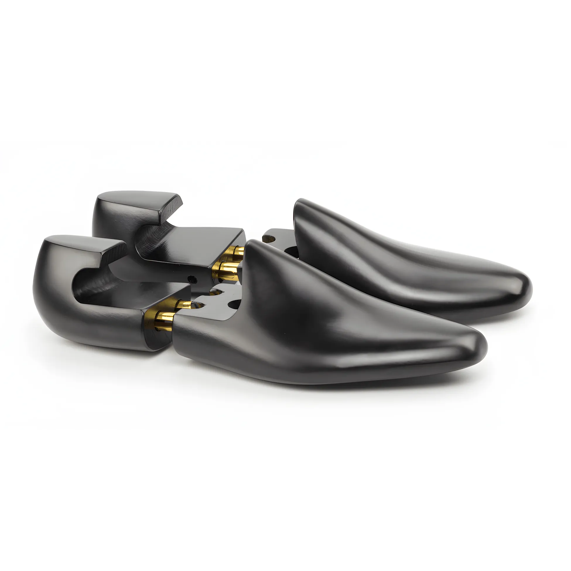 Black wooden Lux Shoe Tree designed to maintain shoe shape and extend longevity