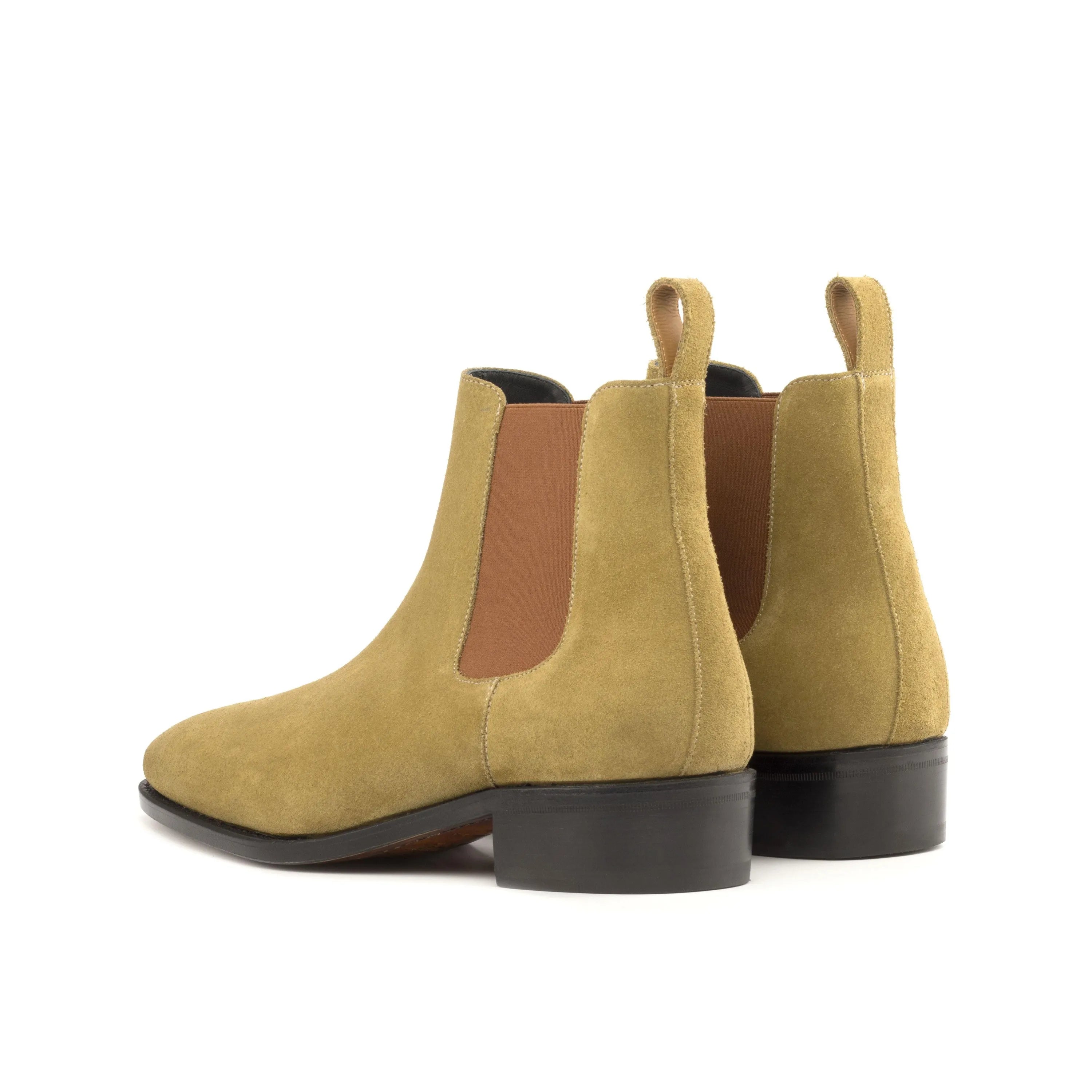 Tan suede Maani Chelsea Boots showcasing a stylish and versatile design for elegance