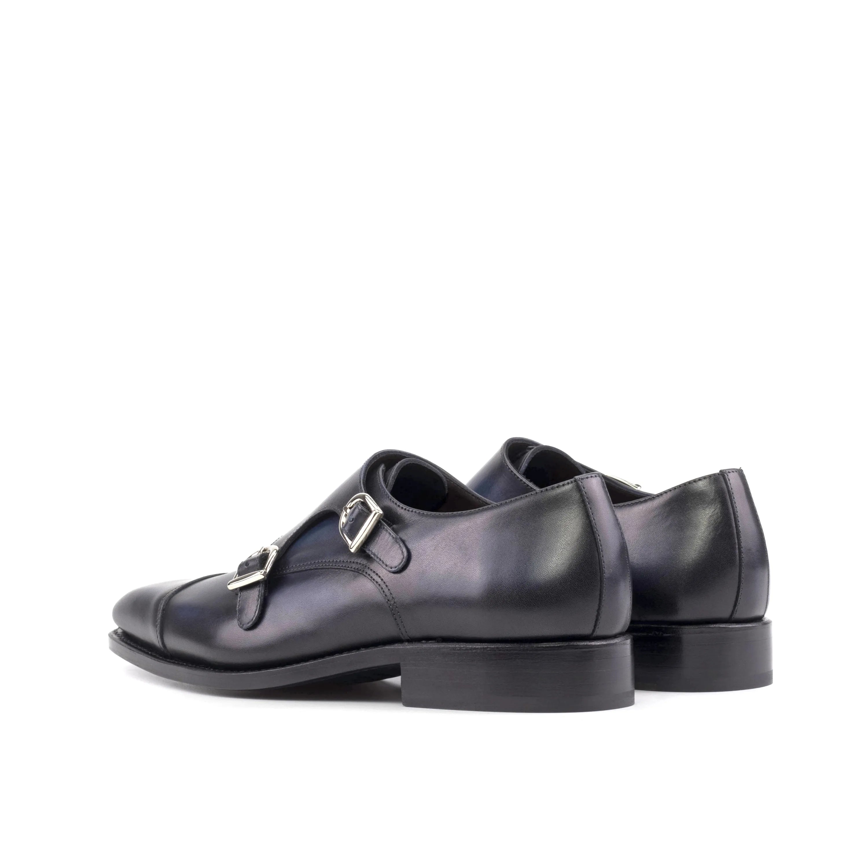 Magnus Double Monk black leather monk strap shoes for a fast lane style in business days