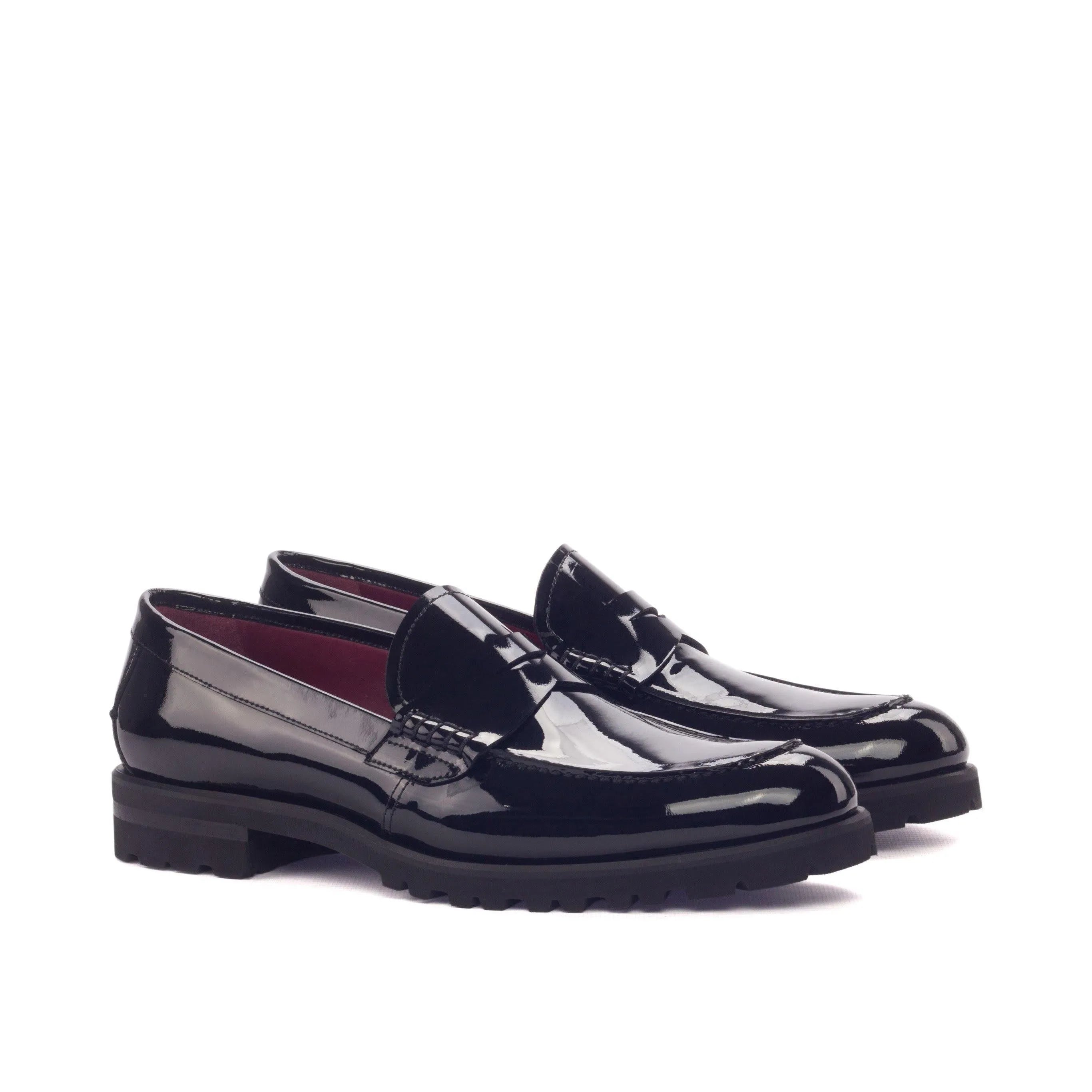 Pair of black patent leather loafers from Marina Ladies Loafers II collection