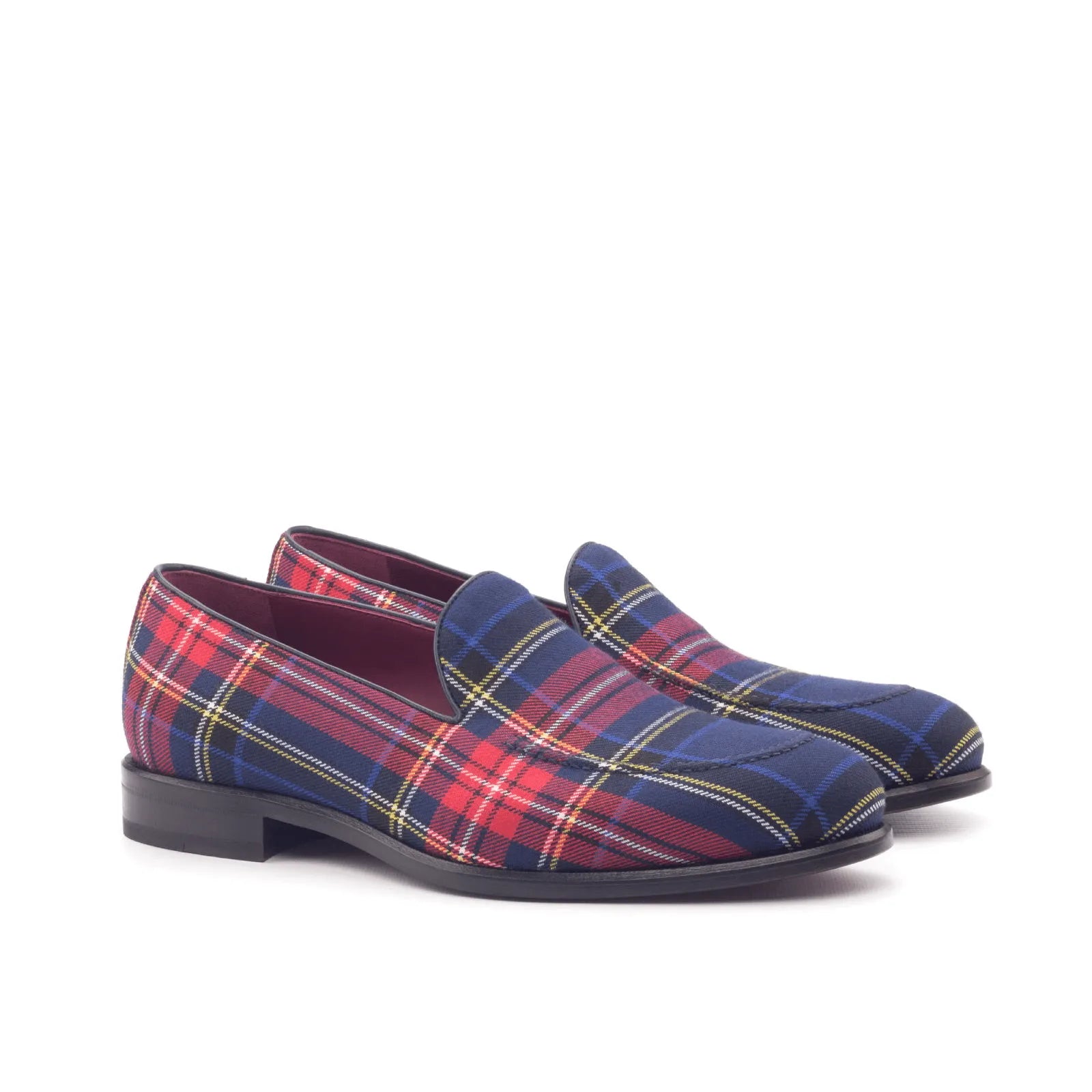 Plaid patterned Master Windowpane Loafers stylishly designed for modern men’s fashion