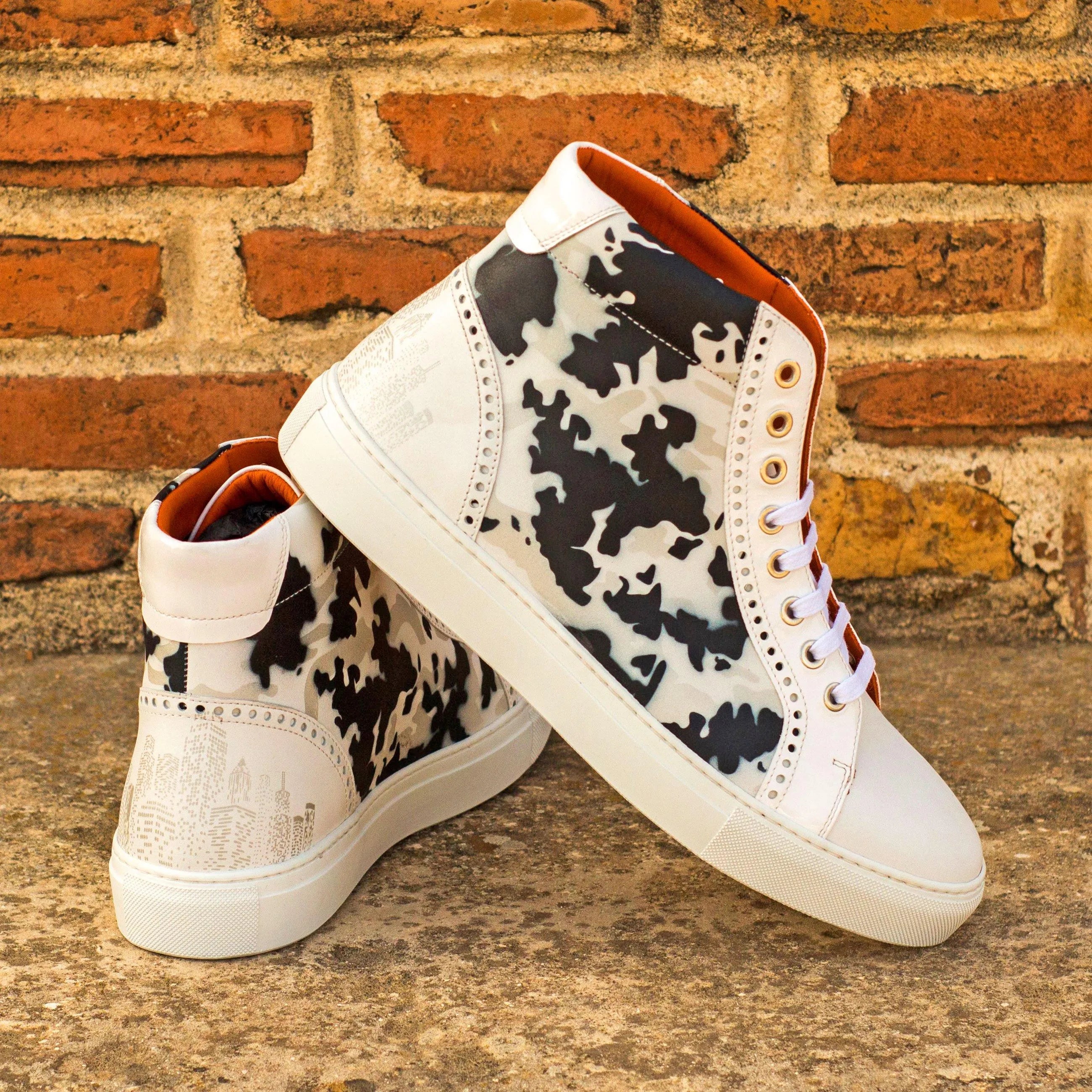 Black and white NYC High Kicks Sneakers II designed for style and comfort