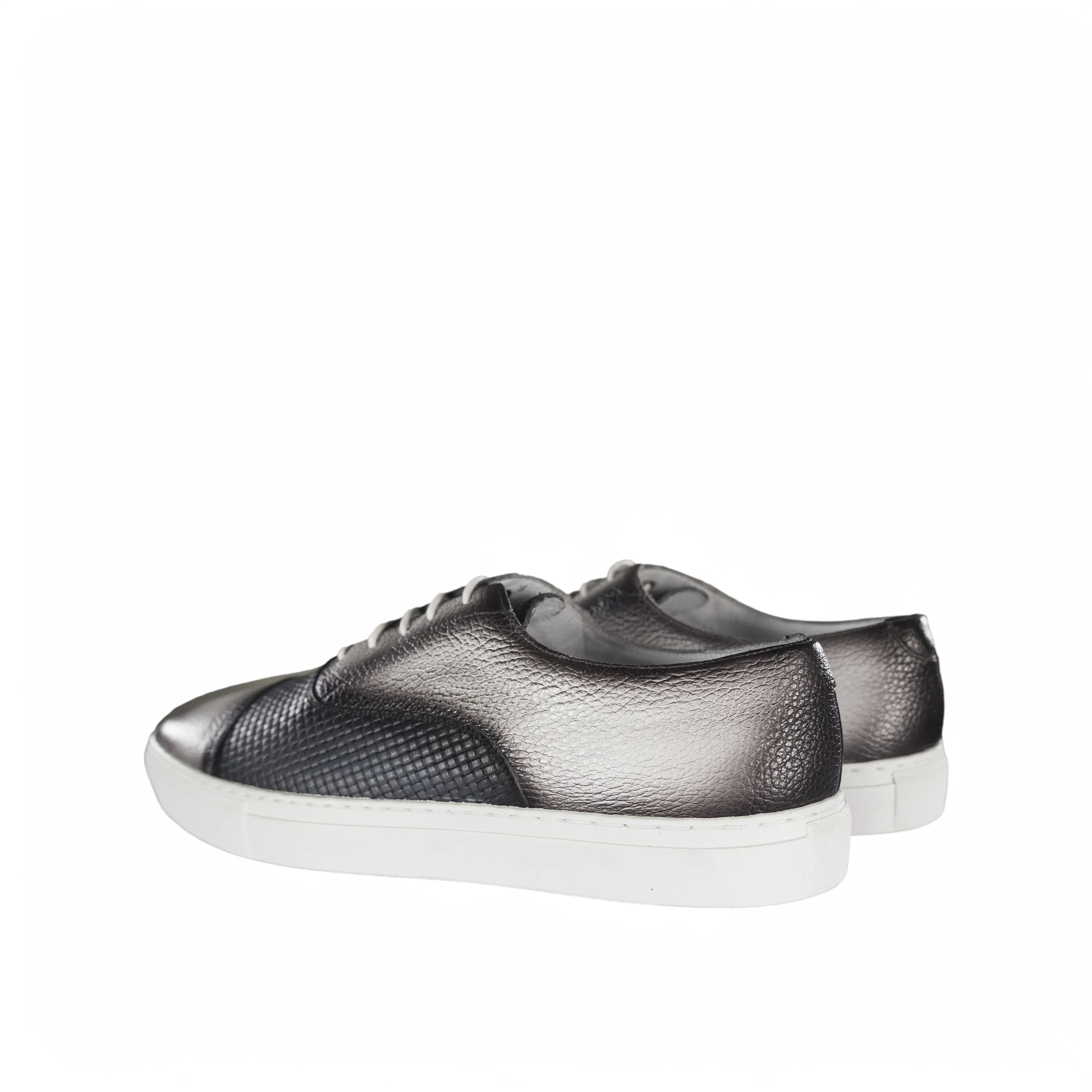 Metallic leather Olimpia Oxford Sneaker with white soles for stylish footwear choice