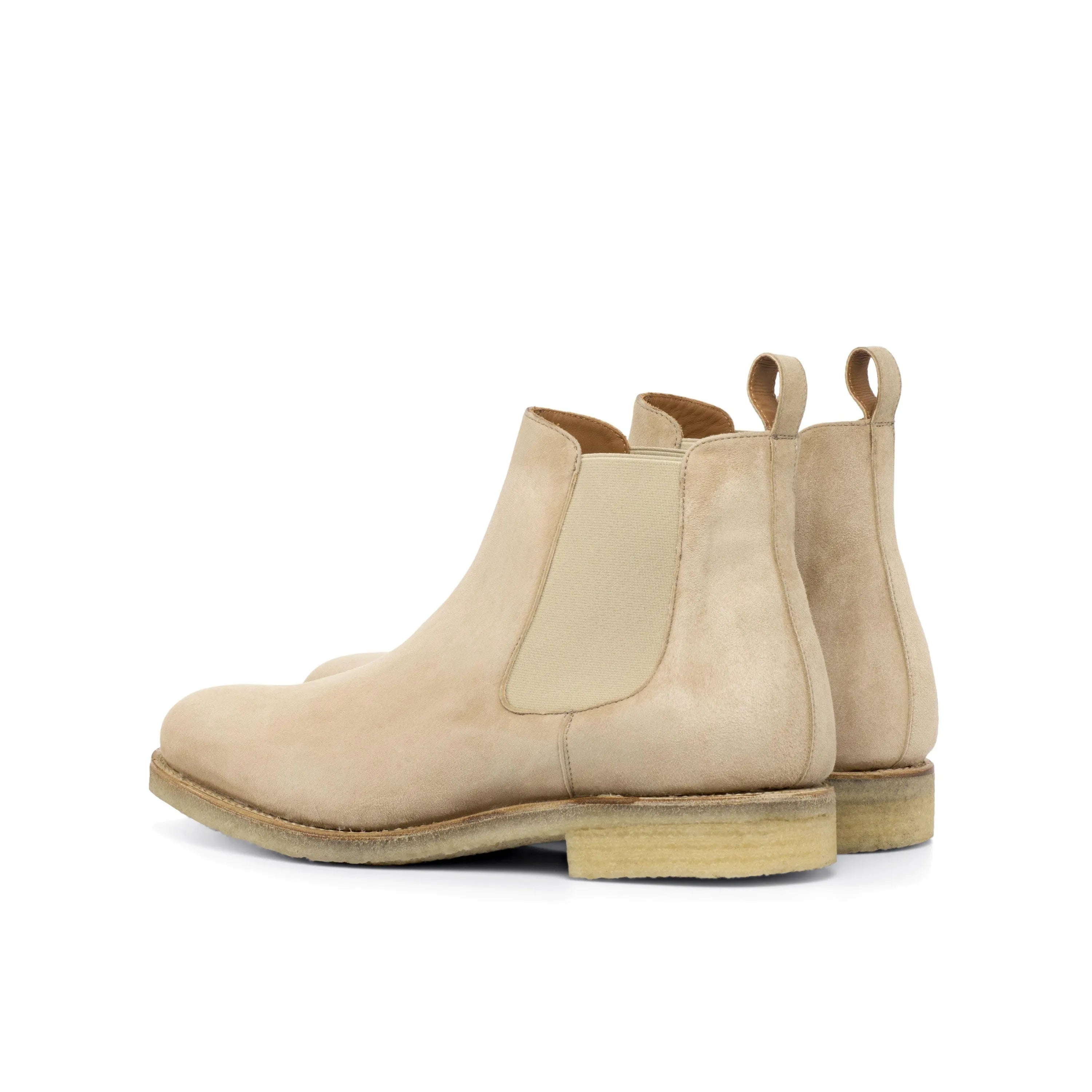 Beige suede Omaha Chelsea Boot, a stylish and versatile Chelsea boot option