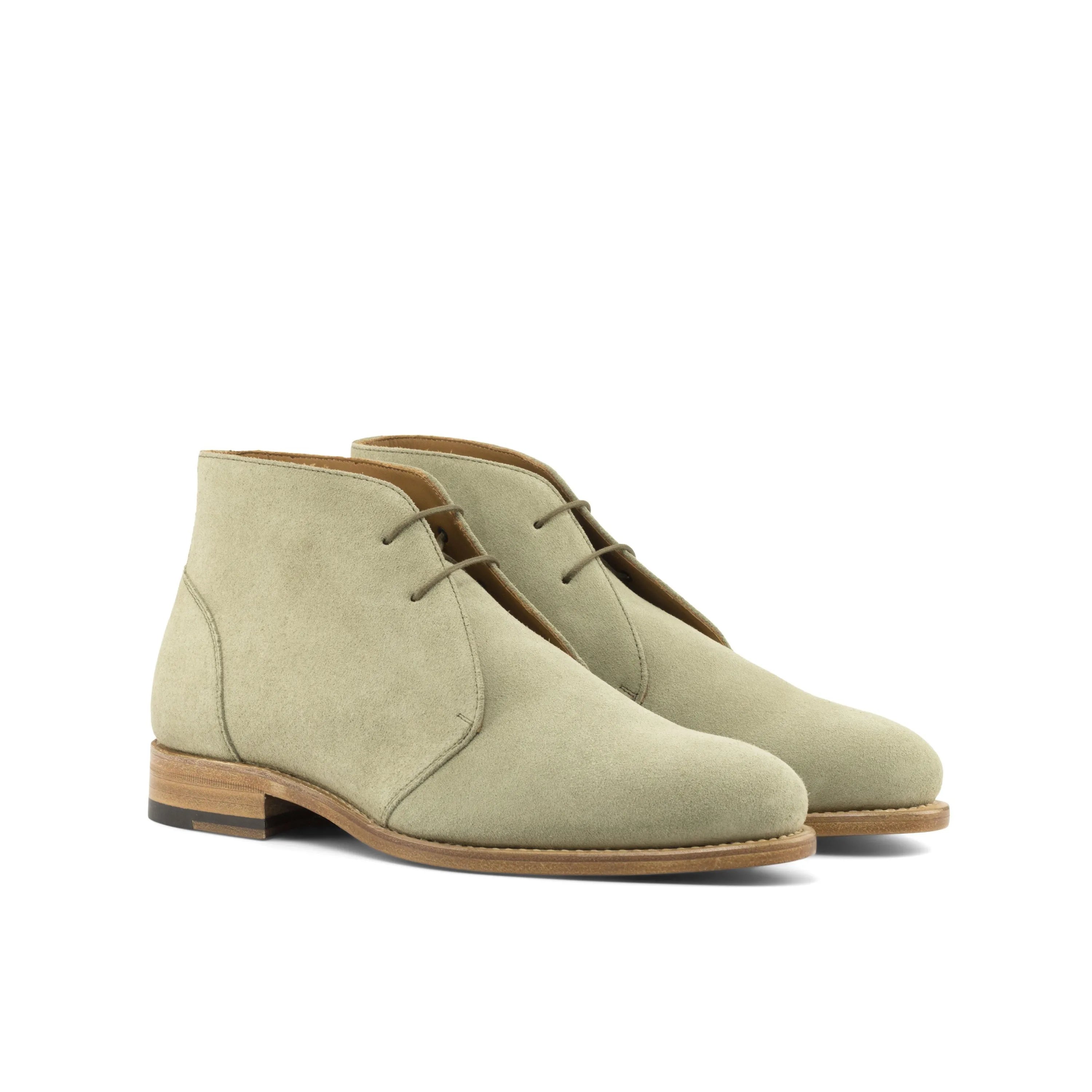 Beige suede Philli Chukka Flex Boots displayed elegantly for stylish footwear enthusiasts