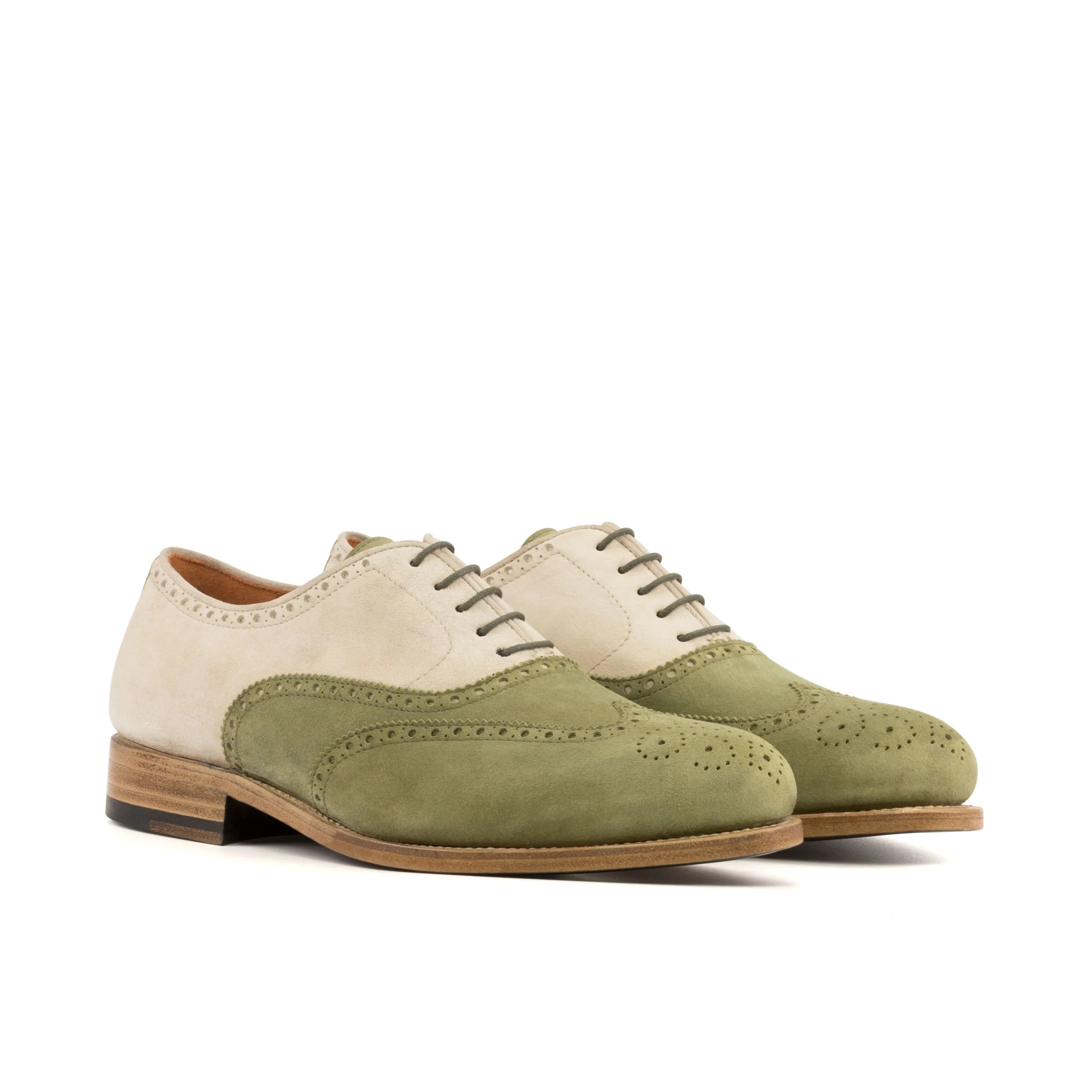 Phoenix Full Brogue Shoes featuring two-tone leather for elegant dress shoe style