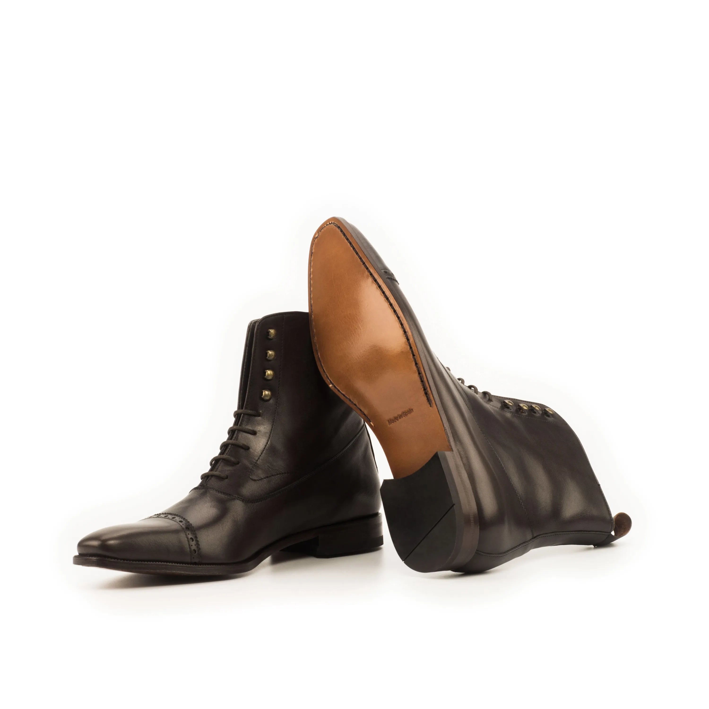 Brown leather lace-up Ptcelia Balmoral Boots for classic and elegant footwear
