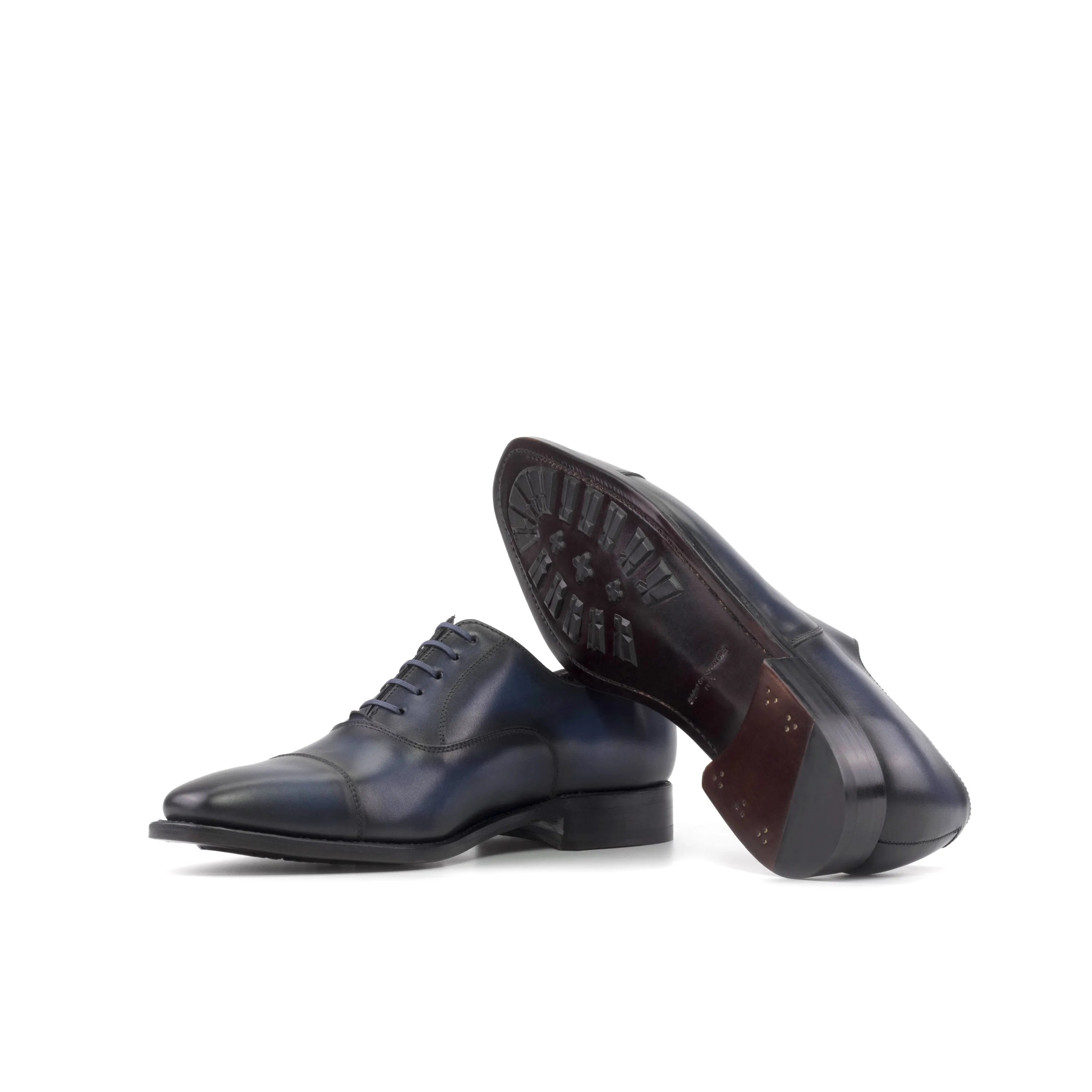 Pair of blue leather Raffinato Oxford Shoes for a stylish fast lane look