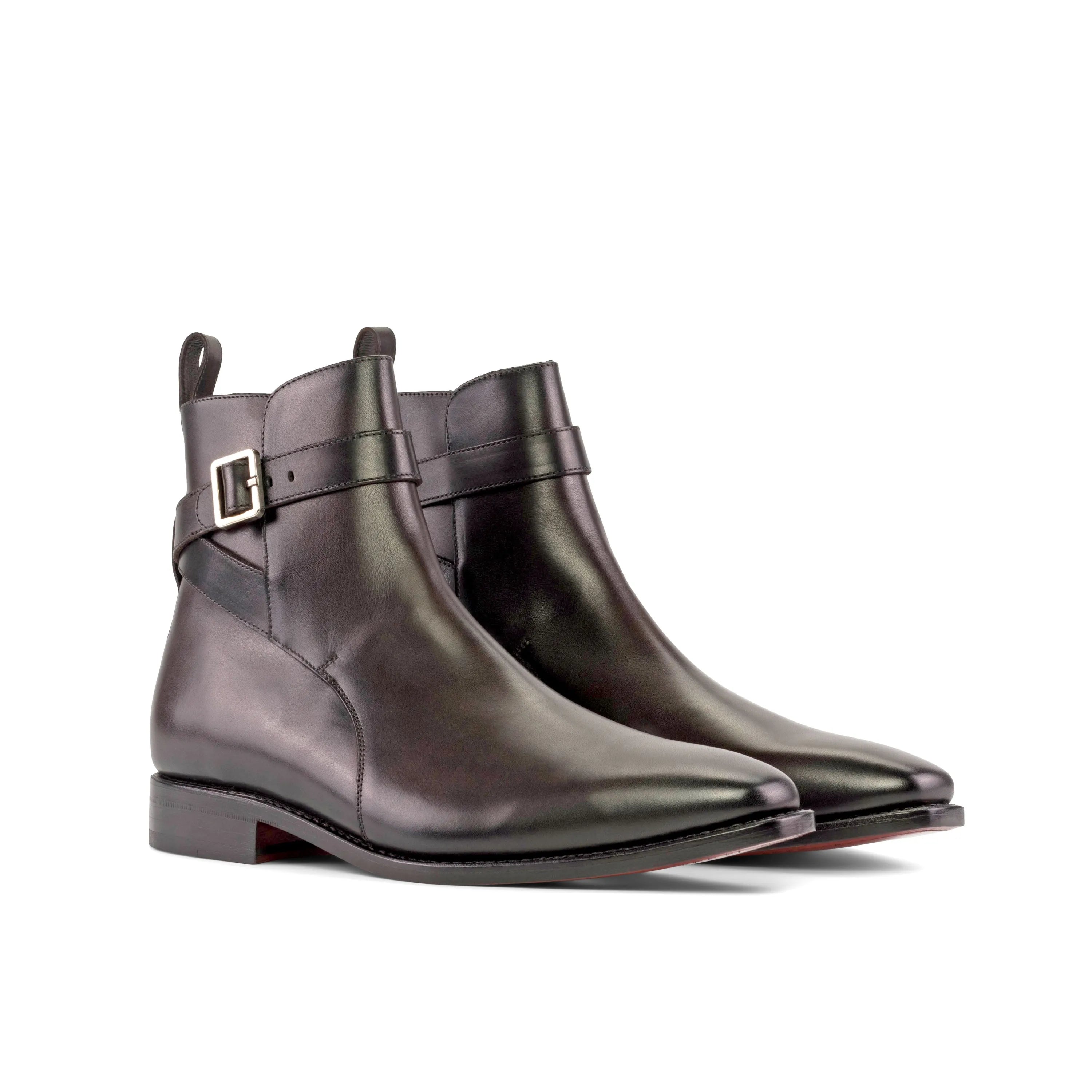 Pair of black leather ankle Rain Jodhpur Boots for stylish and durable footwear