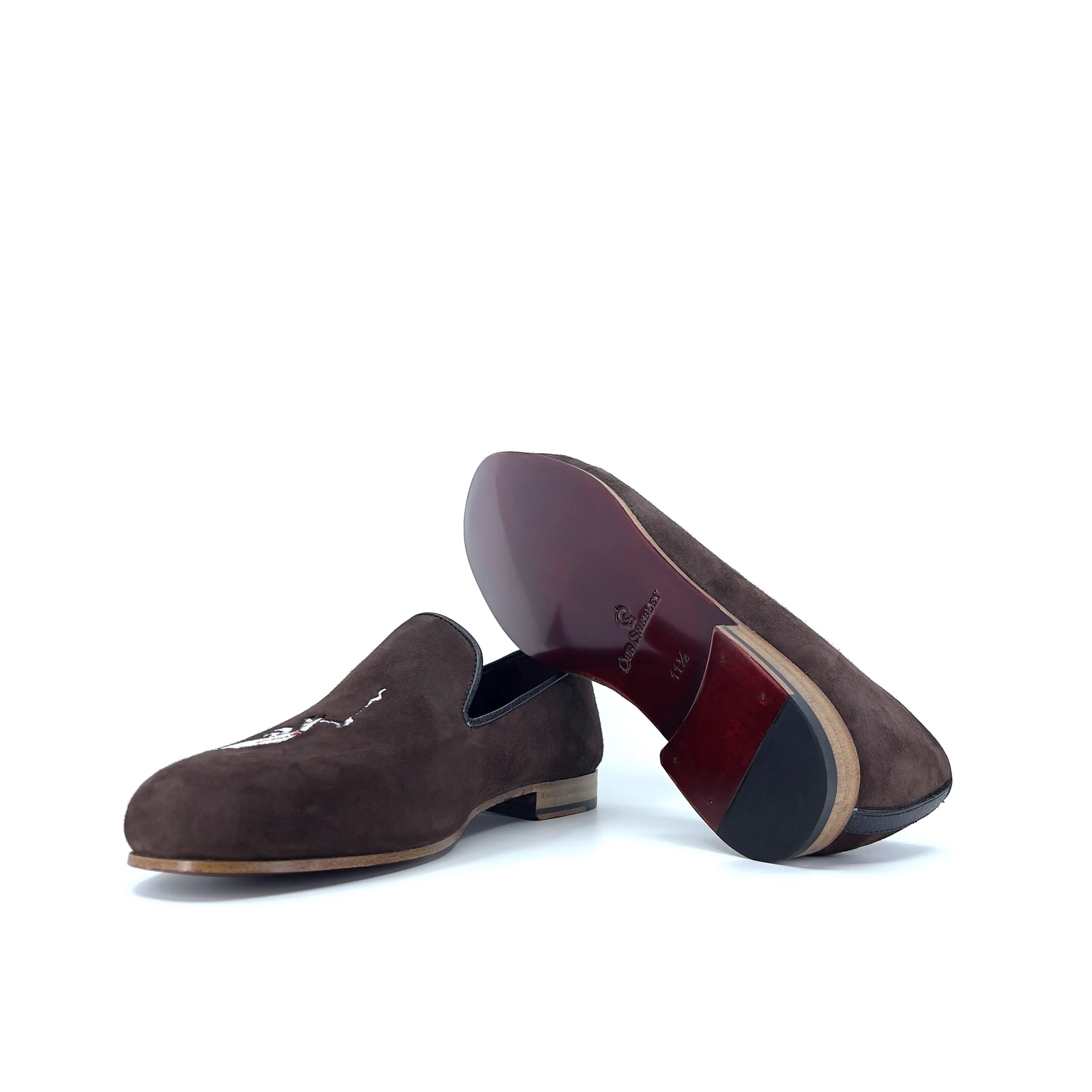 Brown suede loafers from Redd Wellington Slipon, perfectly designed for stylish comfort