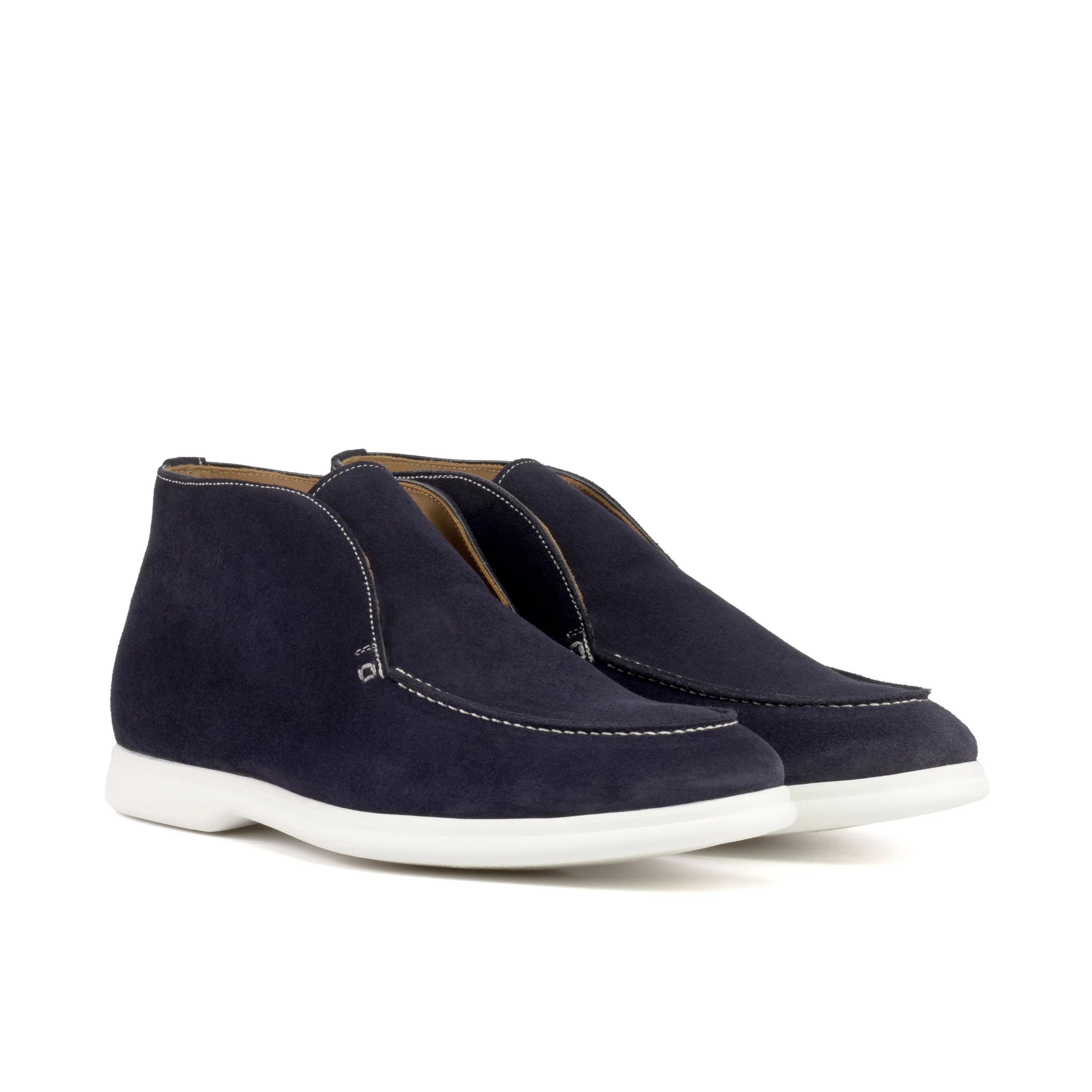 Navy suede chukka moccasins from Riyadh Moc Flex sport boots collection