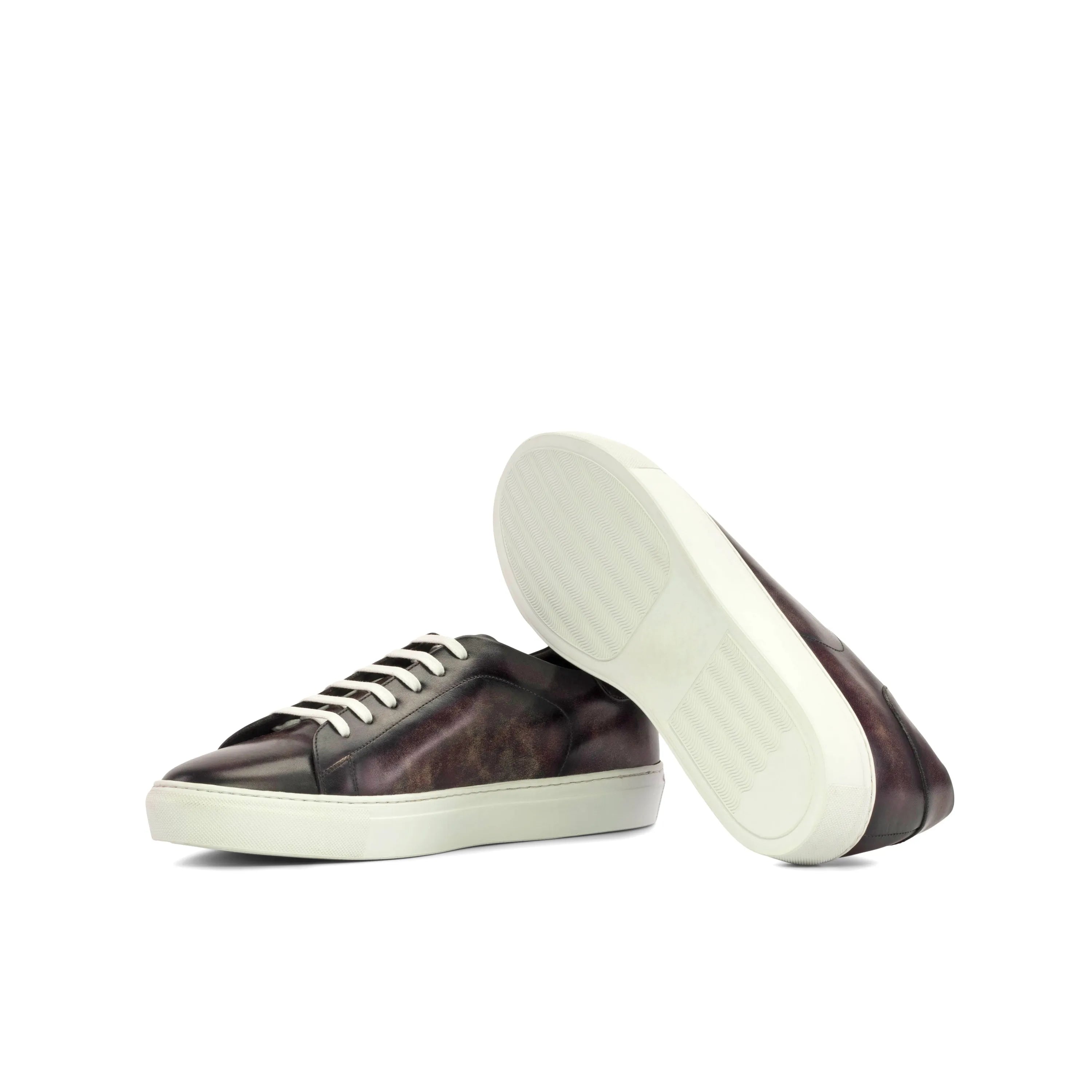 Leather low-top Roma Trainer Patina sneakers showcasing a stylish cupsole trainer design