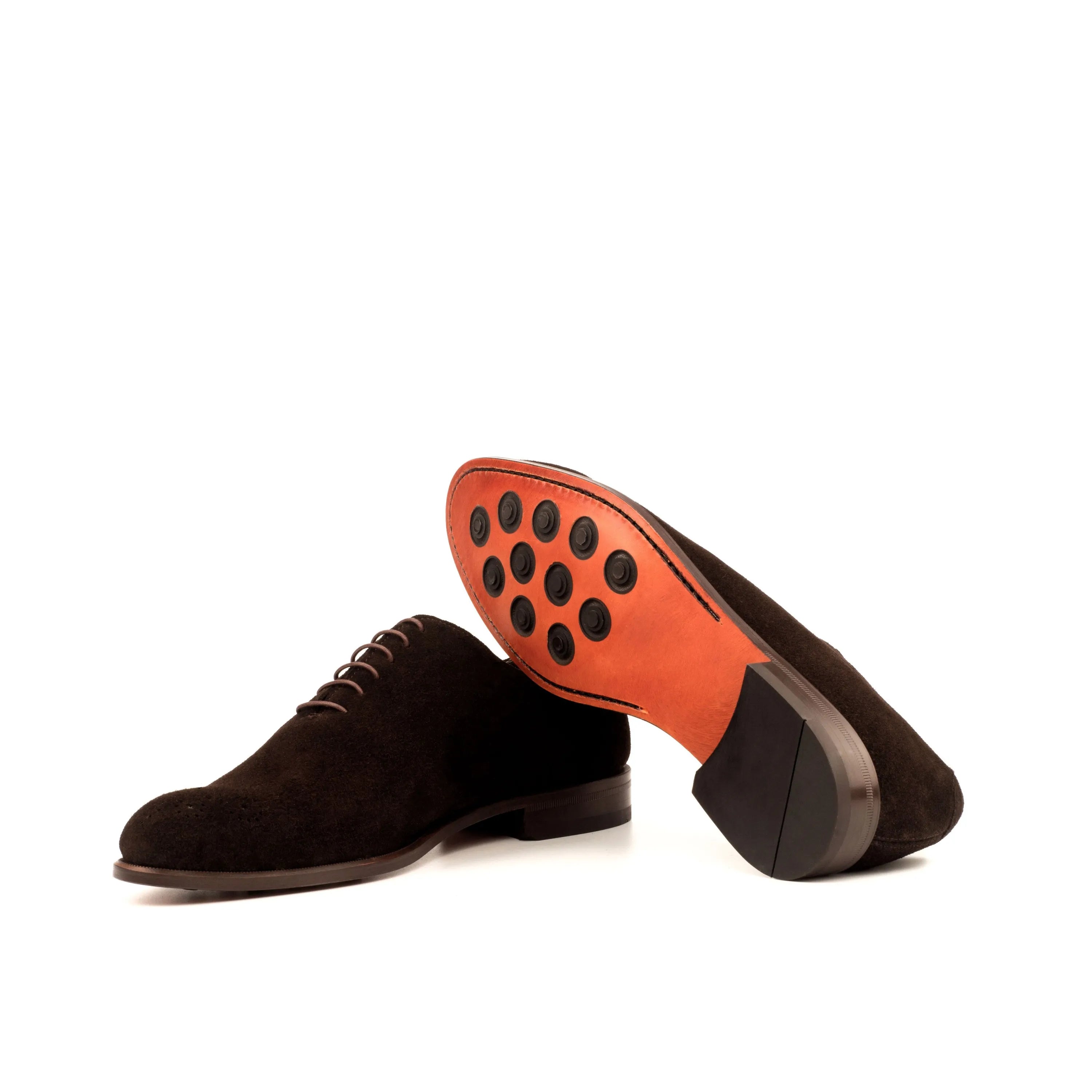 Brown suede Ronelio WholeCut Shoes, a stylish choice for any formal occasion