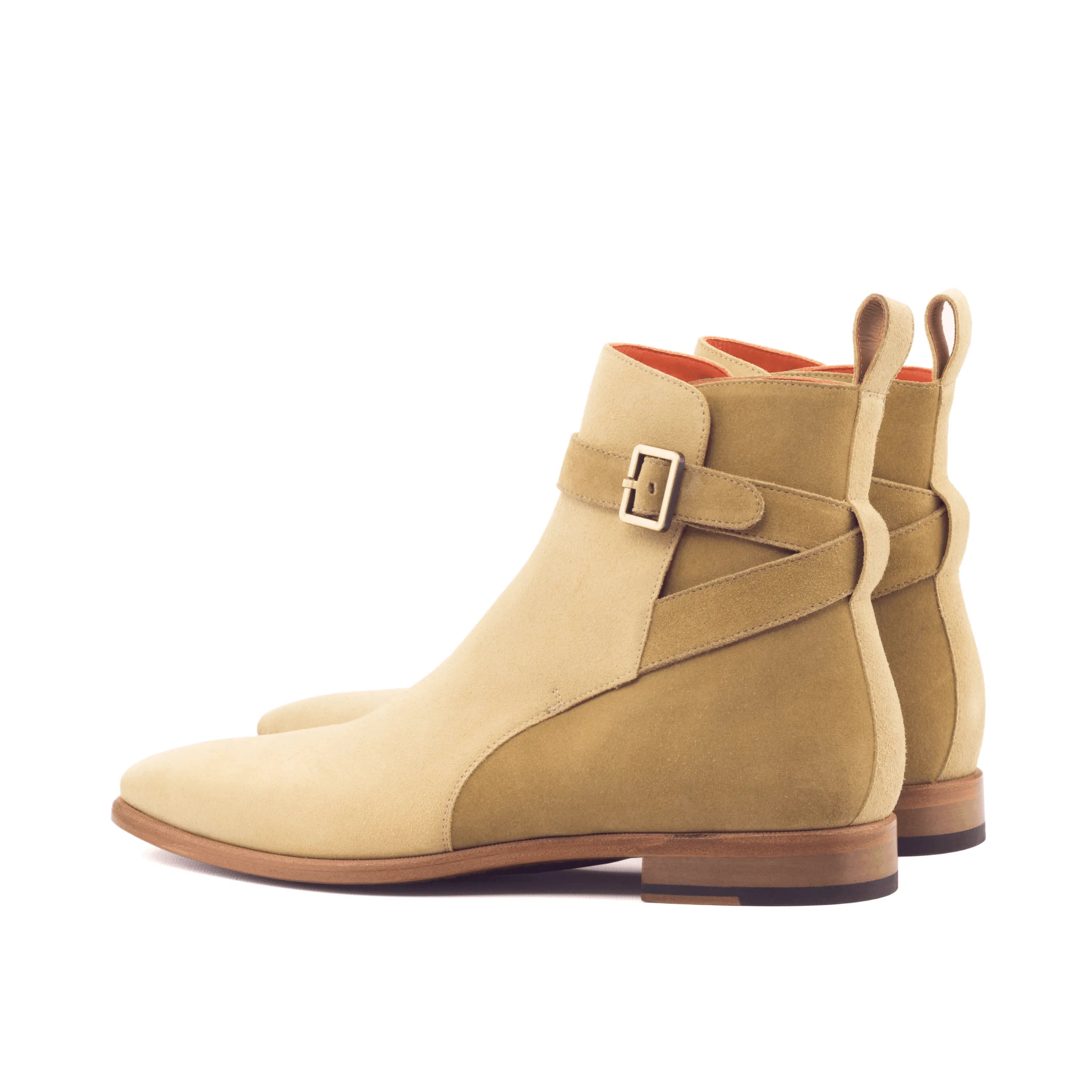 Two-tone leather ankle boots with buckle, Royalty Jodhpur Boots II for stylish footwear