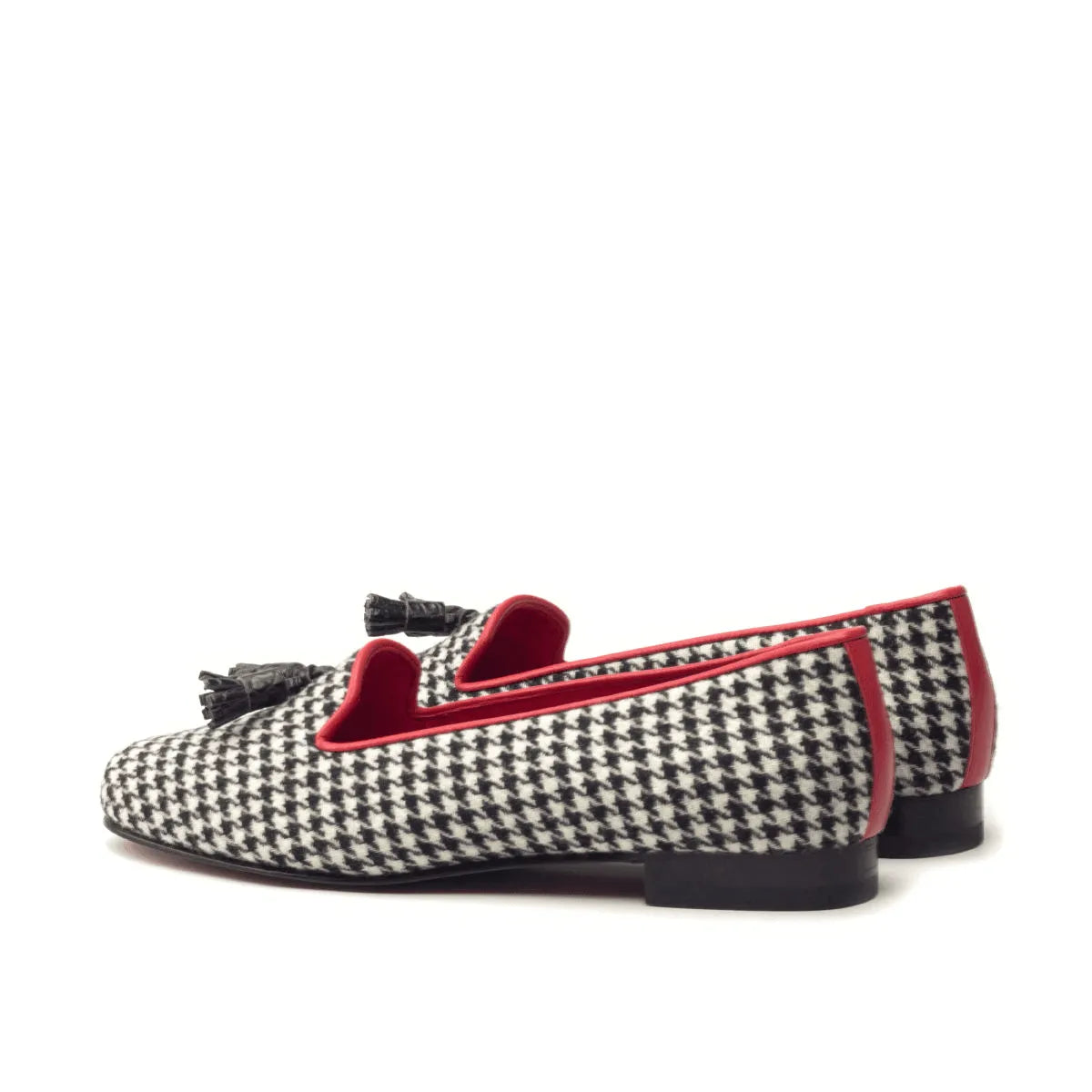Houndstooth tassel loafers from Sappho Rose Ladies Slipon II collection