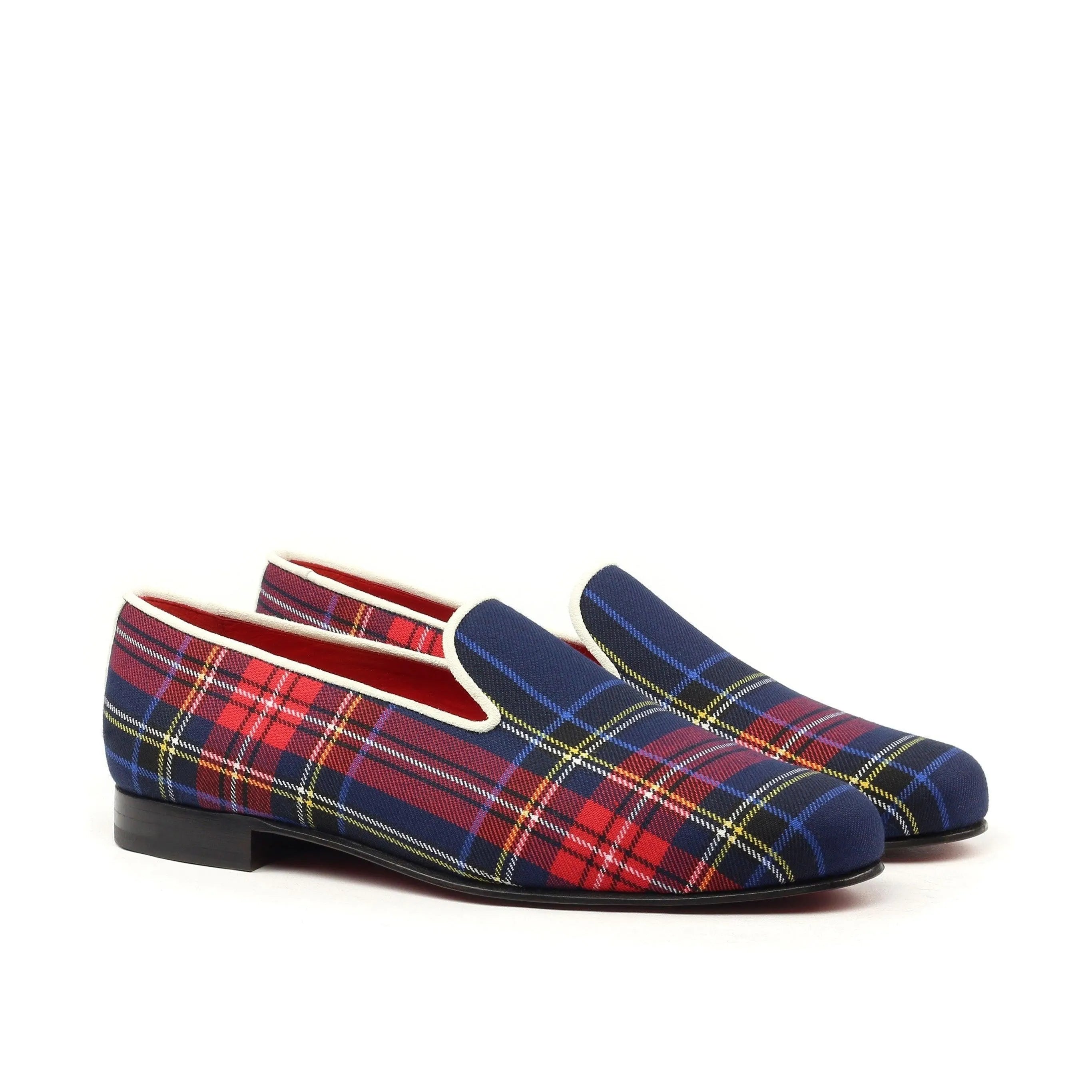Plaid patterned men’s loafers, Stefano Wellington Slipon II for stylish comfort