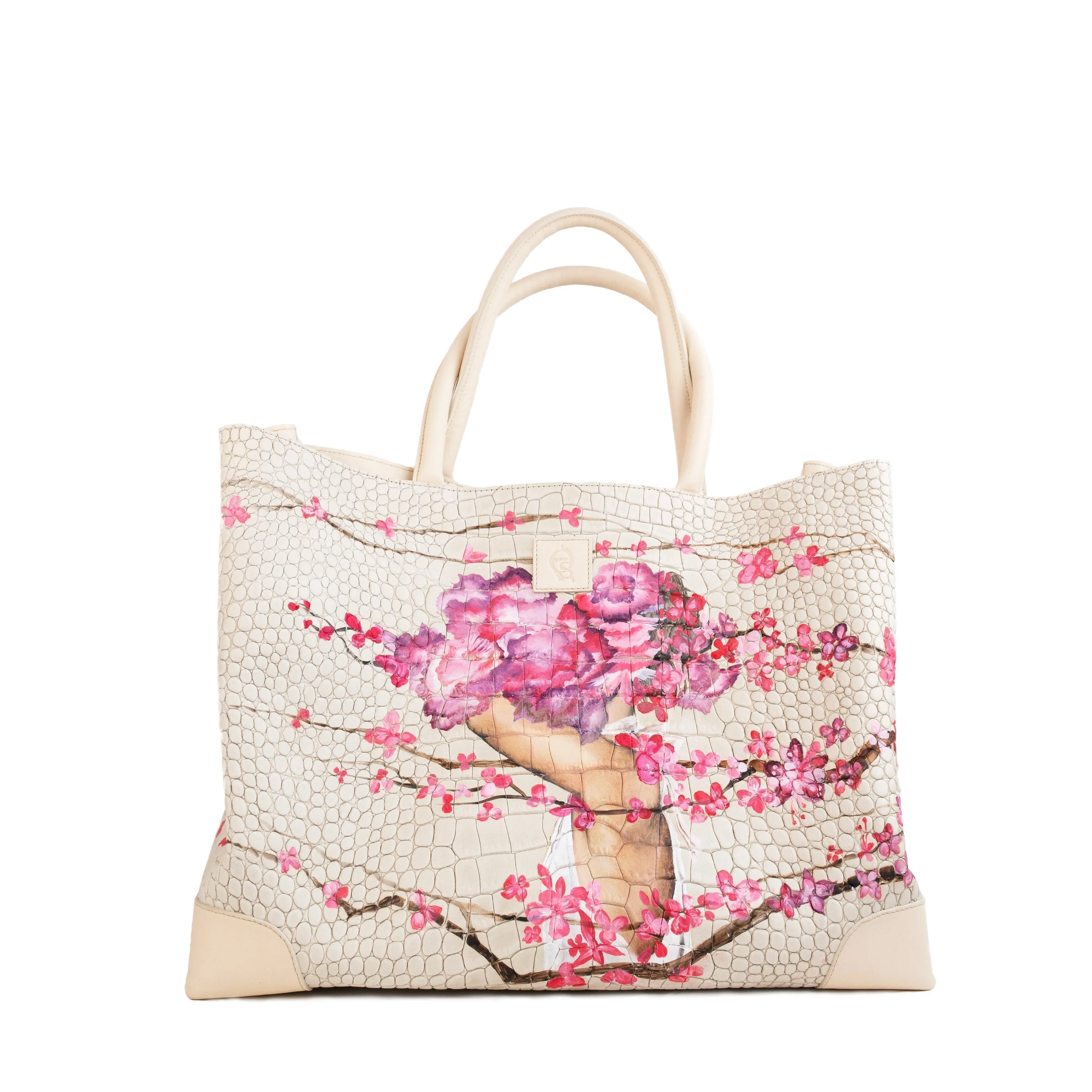 Floral-patterned tote bag from the Mystery Weekender Bag collection for stylish travel