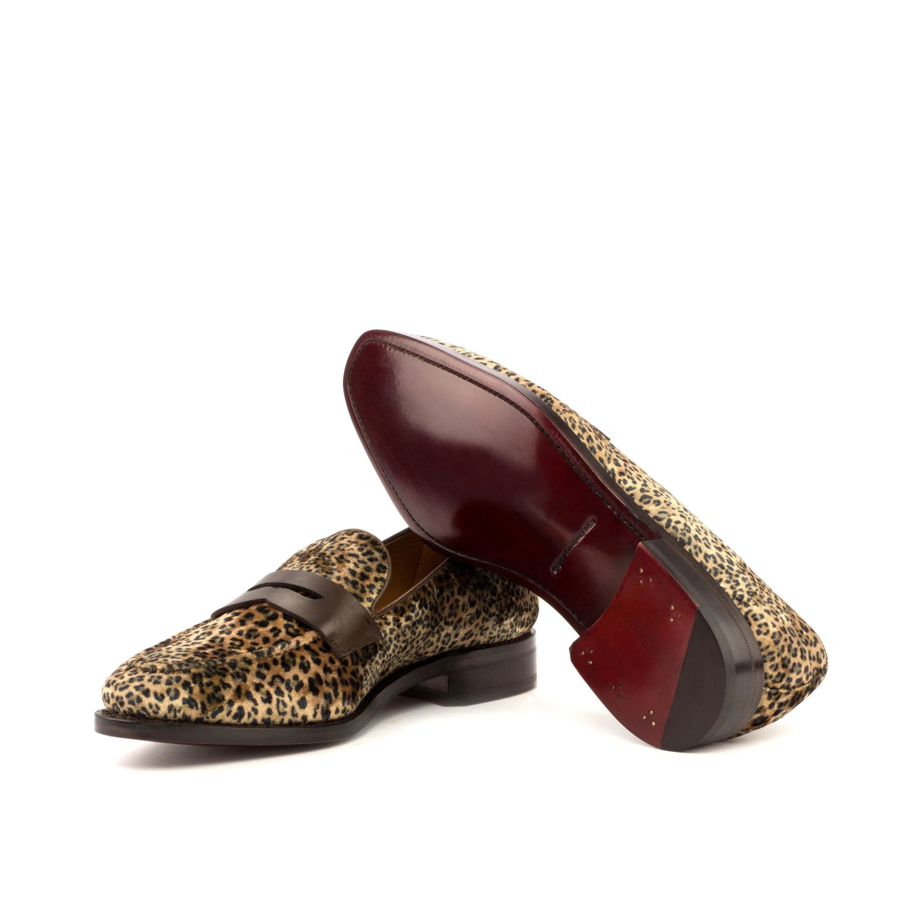 Leopard print leather Tilluis Loafers II, luxury bespoke shoes for men