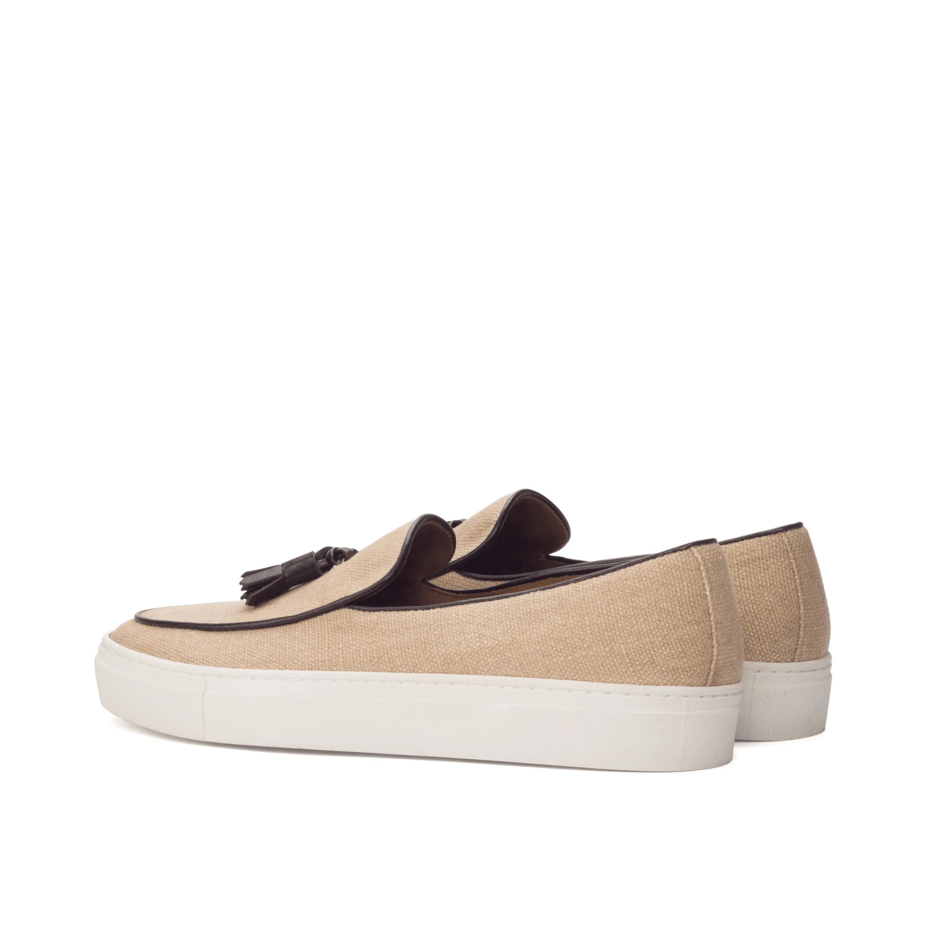 Beige calf leather tassel loafers from the Tonny Belgian Sneaker collection