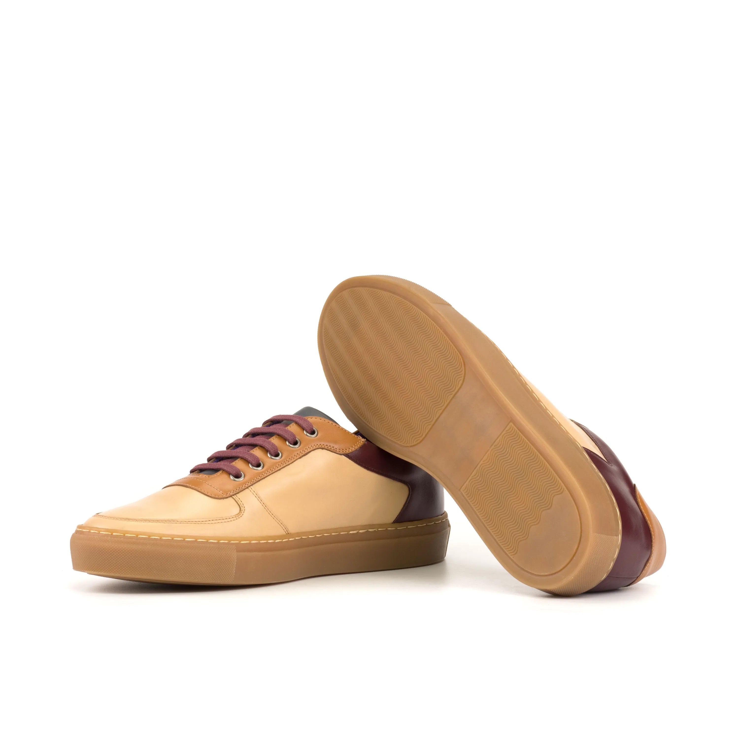 Two-tone nappa leather Topaze Low Top Sneakers for stylish and comfortable wear