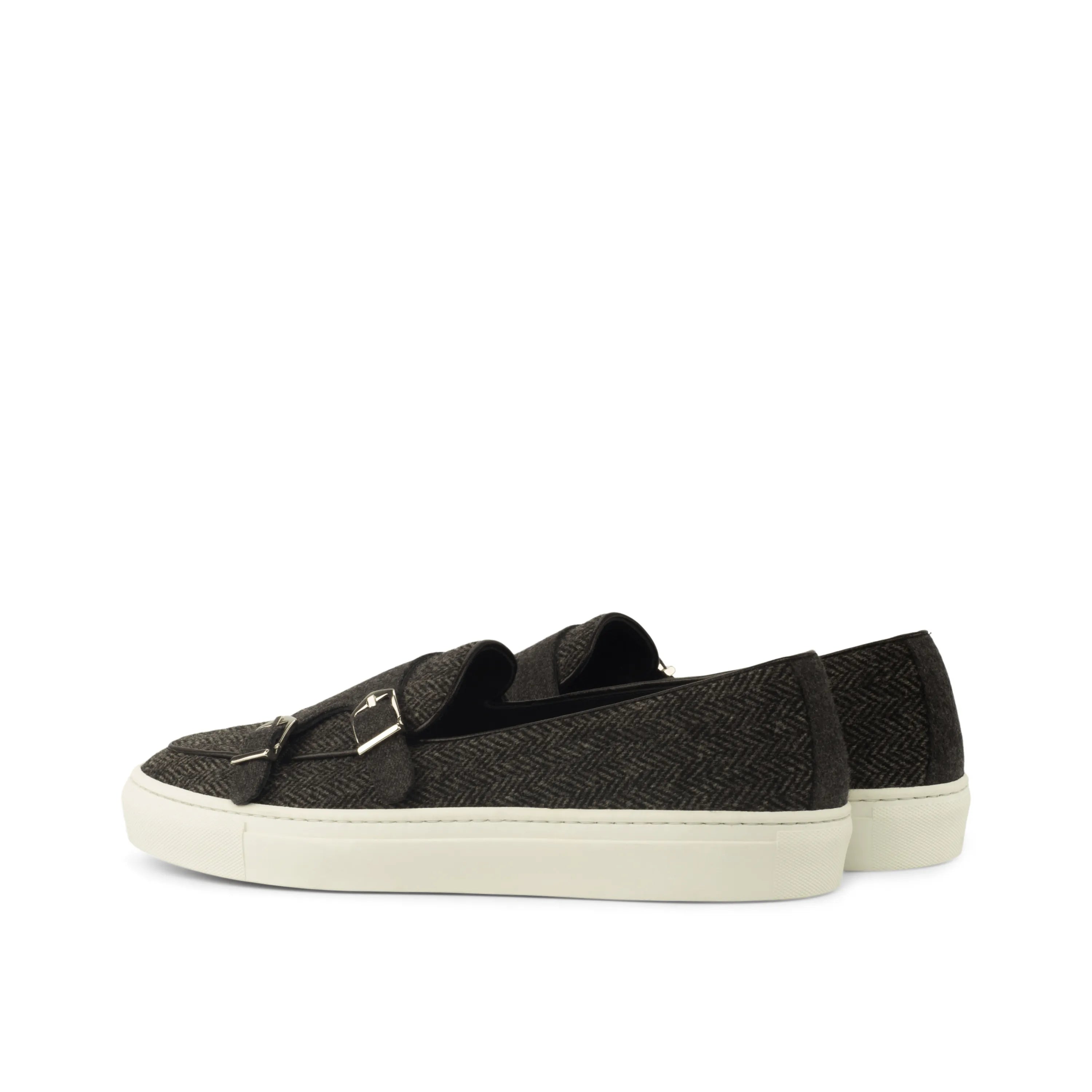Black Trove Monk Sneaker featuring a stylish double monk strap design