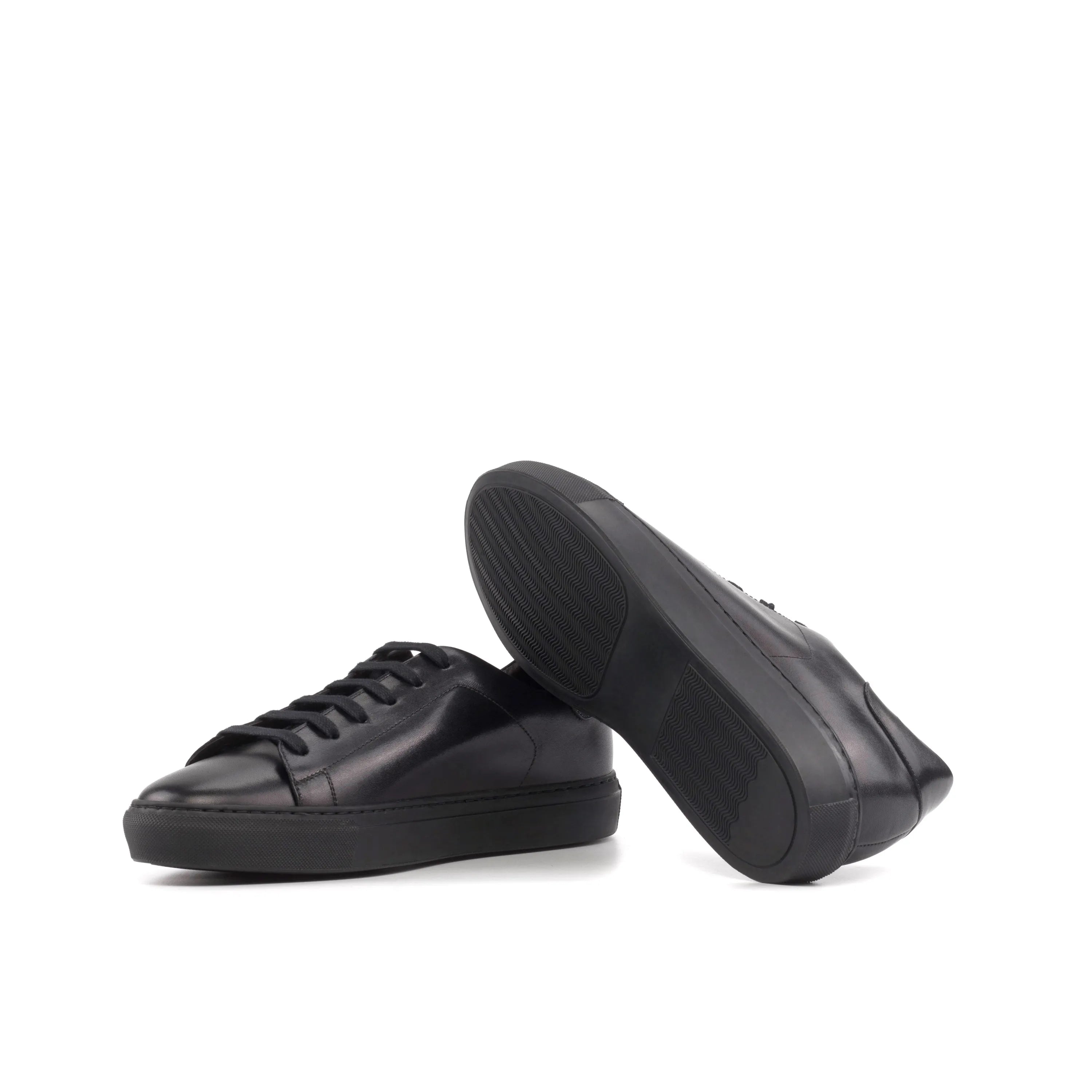 Tycoon Trainer Sneaker in black leather, ideal cupsole trainer for the fast lane