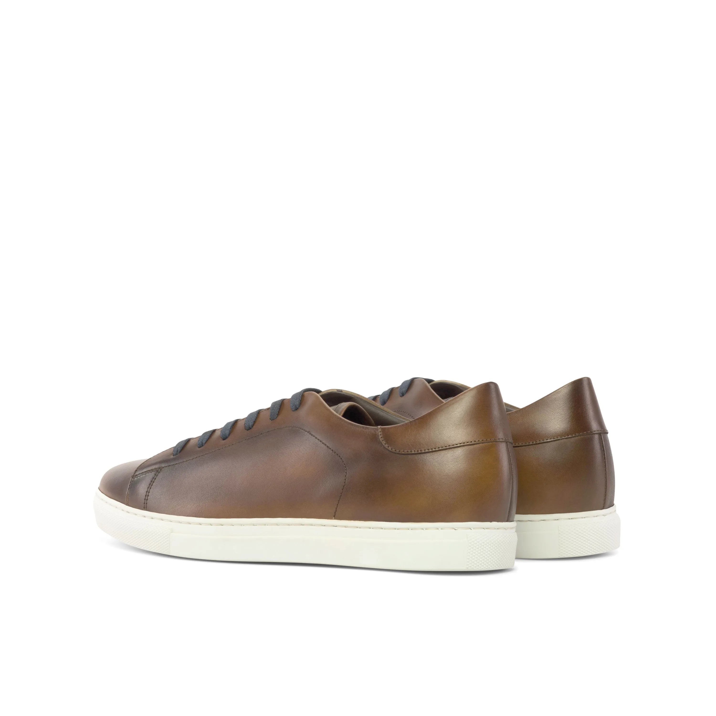 Brown leather Ugo Trainer Sneaker with cupsole design for a stylish fast lane look